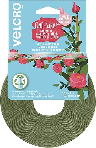Miniatura 1 de VELCRO Brand VEL-30089-AMS - Bridas de jardín de plástico reciclado para rosas fuertes, arbustos, enredaderas y plantas pesadas, 1 pulgada x 35
