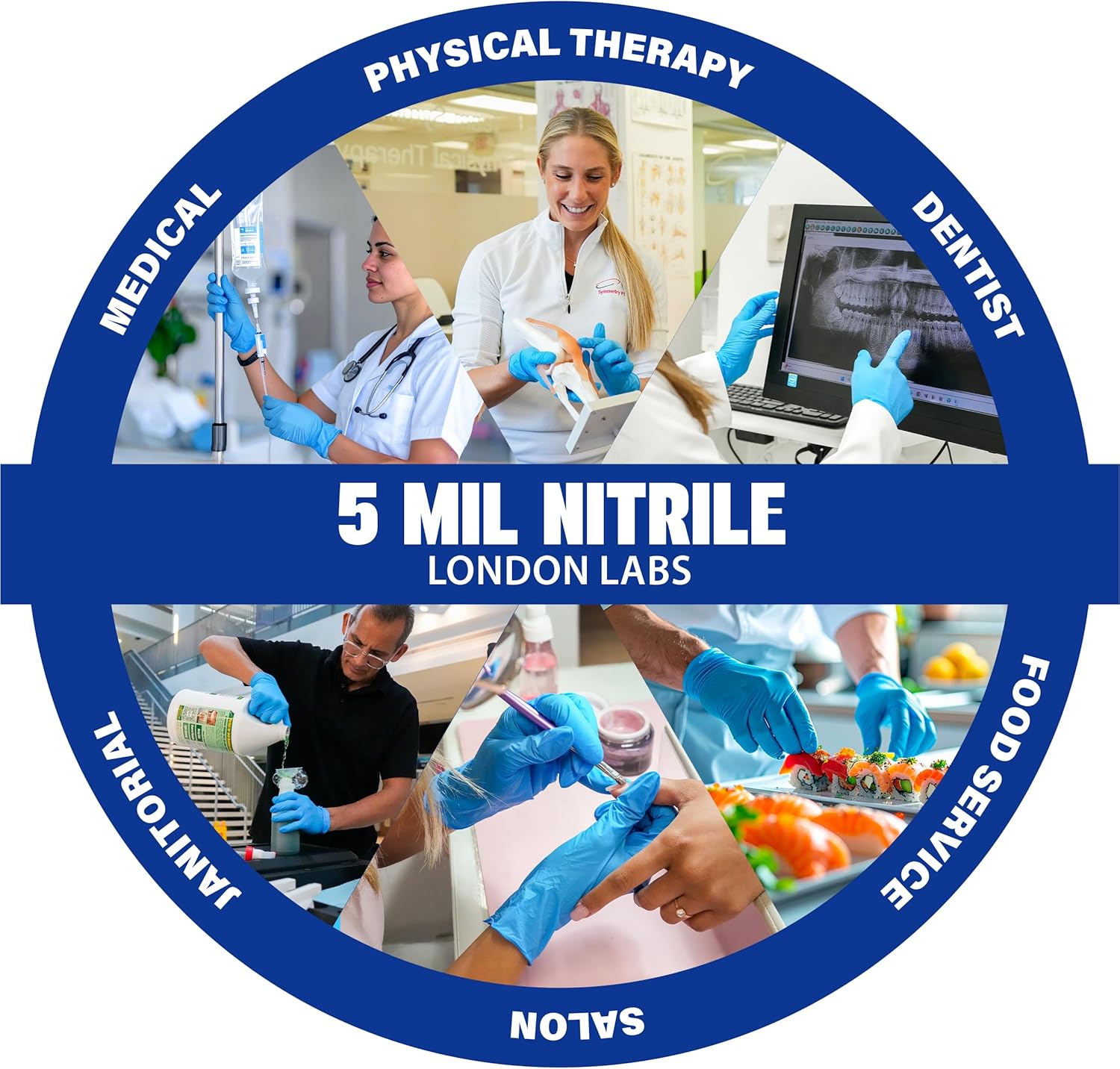 Synthetic Vinyl Exam Gloves Powder-Free, Latex-Free, Disposable, Ultra-strong, Food Safe, Healthcare, Cleaning - Image 4