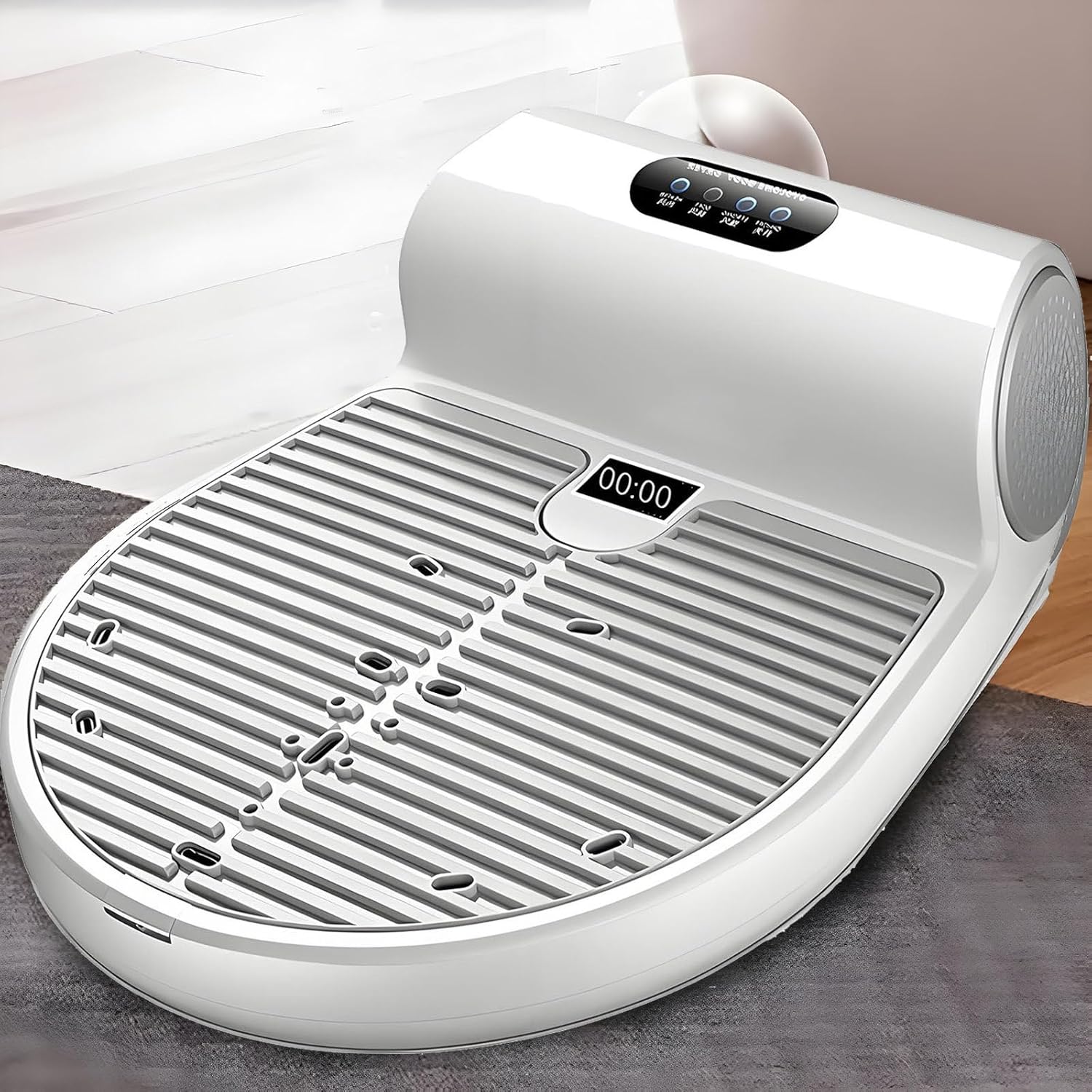 1350W Portable Electric Body Dryer with LCD Touch Control, Non-Slip Design, Whole Body Drying After Shower, Integrated Weight Scale for Ultimate Body Care.