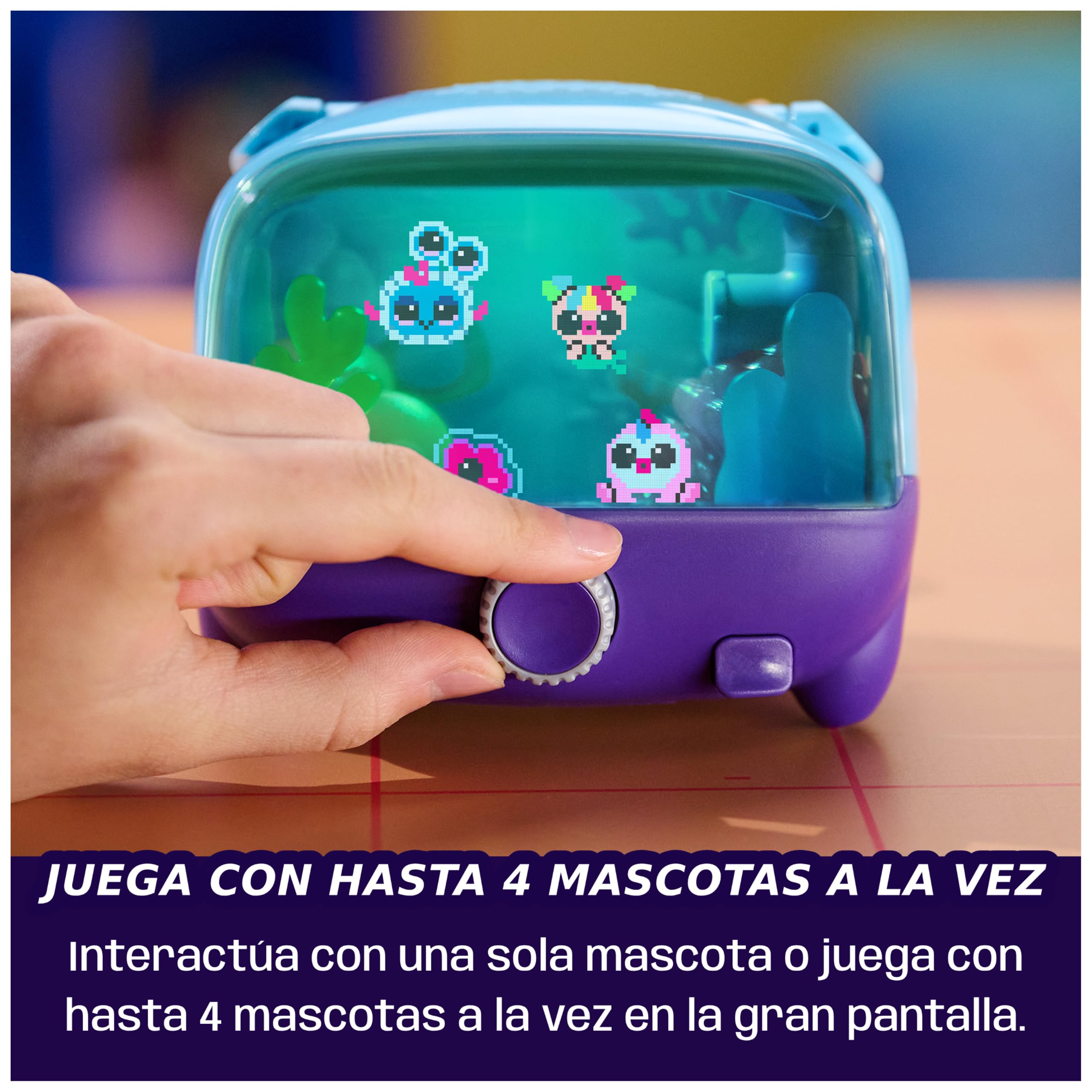 Bitzee Aquarium, Tanque Interactivo con 30 Criaturas Marinas Digitales, Gran Pantalla y Luces LED, Mascotas electrónicas táctiles Que reaccionan al Toque, Regalo Ideal para niños y niñas Desde 5 años