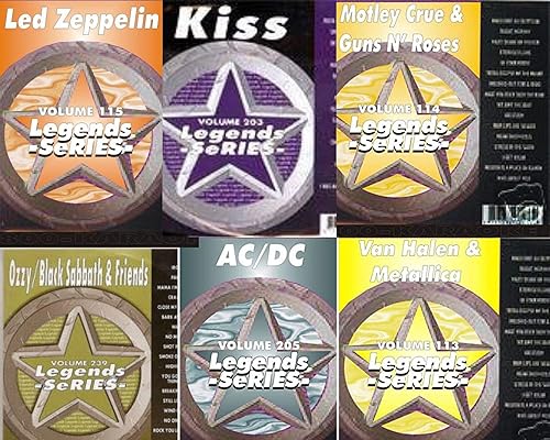 Karaoke Classic Heavy Metal Hard Rock Legends 6 Pack CDG CDGraphics Set 95 Tracks Van Halen - Metallica - Motley Crue - Kiss - Guns Roses - Ozzy