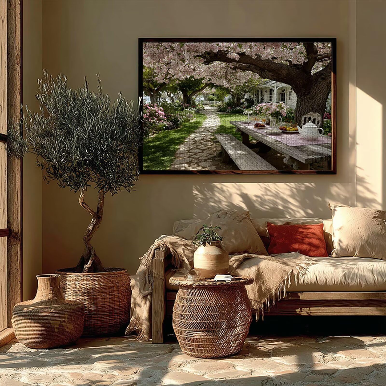 Puzzle Arte con Scatola Giardino, Albero Puzzle Legno 3000 Pezzi Adulti 122x81cm, Attività di Intrattenimento ad Alta Difficoltà, DIY Classici Gioco, Jigsaw Per Tutta La Famiglia, Regalo, 5-5136