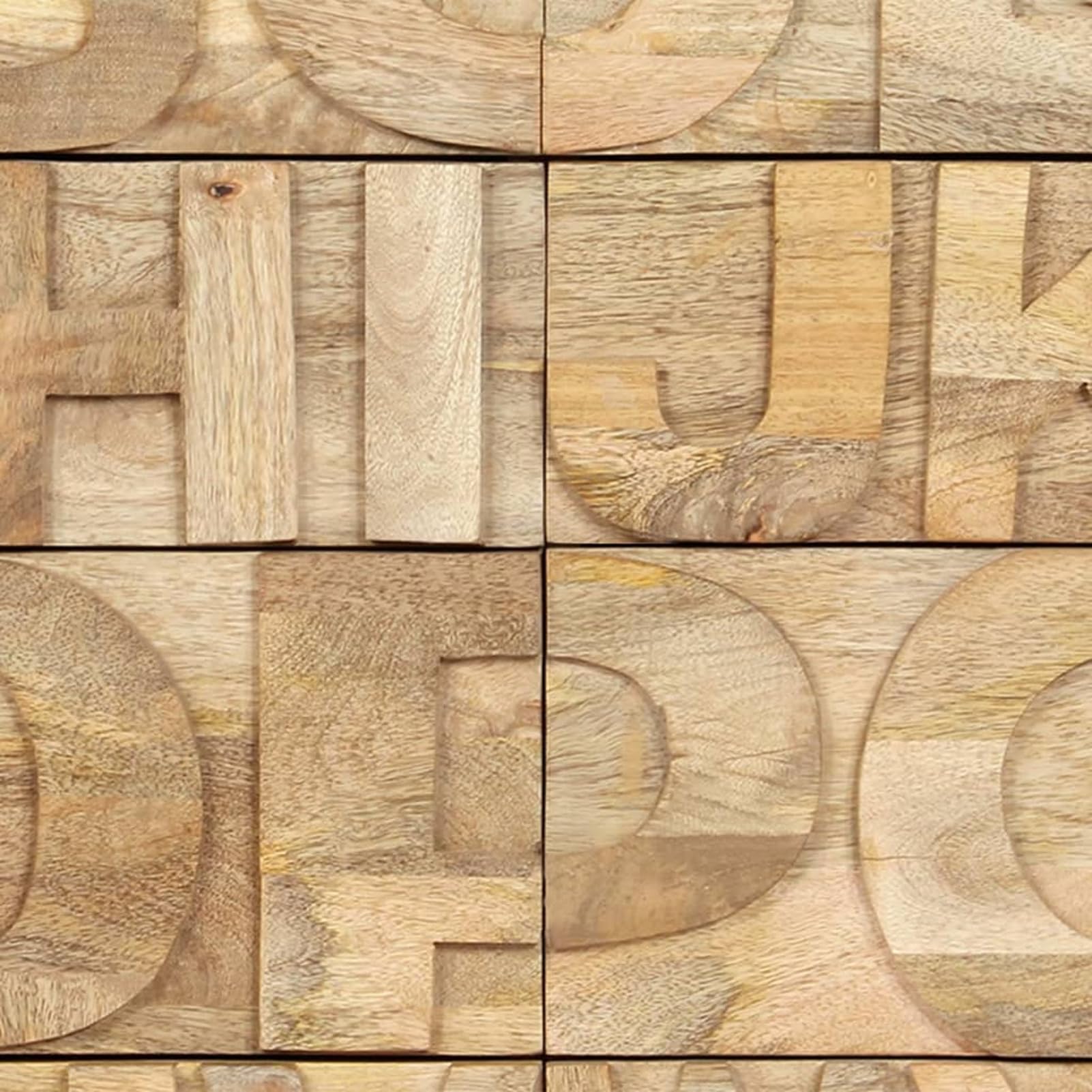 Homgoday ABC-Schrank mit 6 Schubladen 120x35x79 cm Massivholz Mango küchenmöbel Model247712