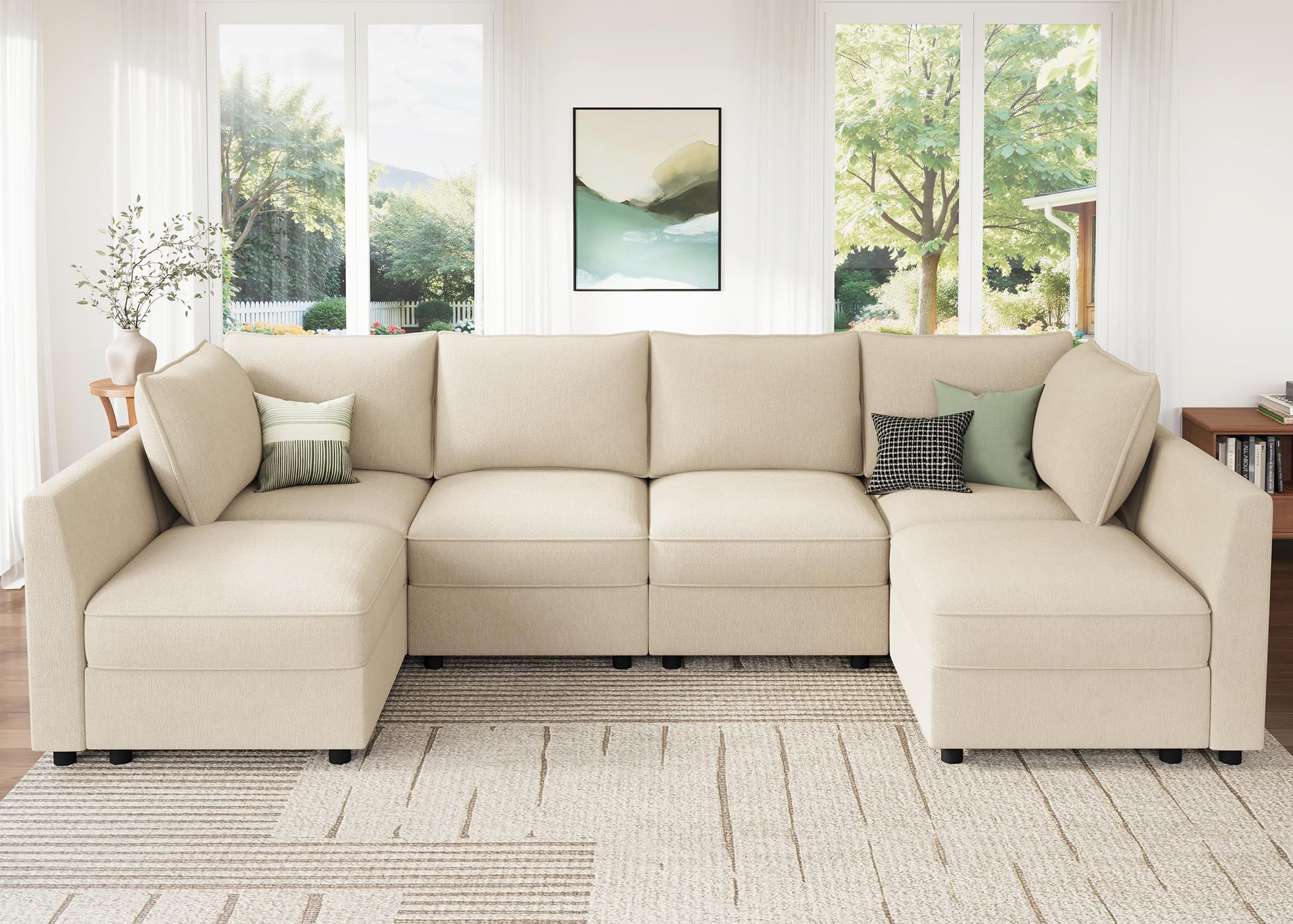 HONBAY Modular Sectional Sofa Couch with Storage