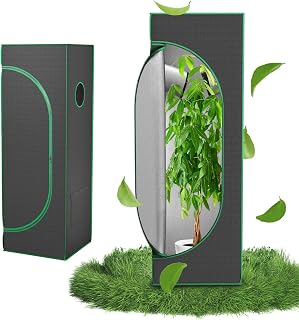 Aufun Grow Zelt, Grow Tent 40x40x120cm Growschrank für Pflanzen Zuchtzelt Gewächshaus Box Garten Anzucht Gemüse Kräuter Grow Schrank, Indoor Anbauzelt, Growroom für Blumen klein Tomaten Hydro Green