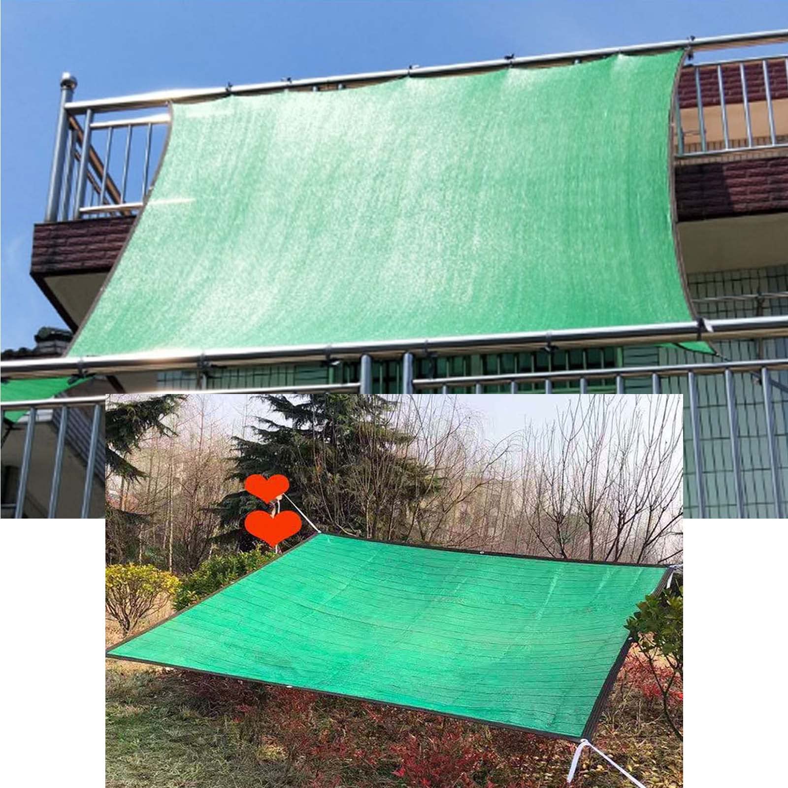 Vela Ombreggiante 130 x 190 cm Protezione Solare Rete Telo Ombra Antivento, Permeabile All'Acqua per Serra, Terrazza, Giardino, Piante, Serra, Recinzione, Recinto, Verde Scuro