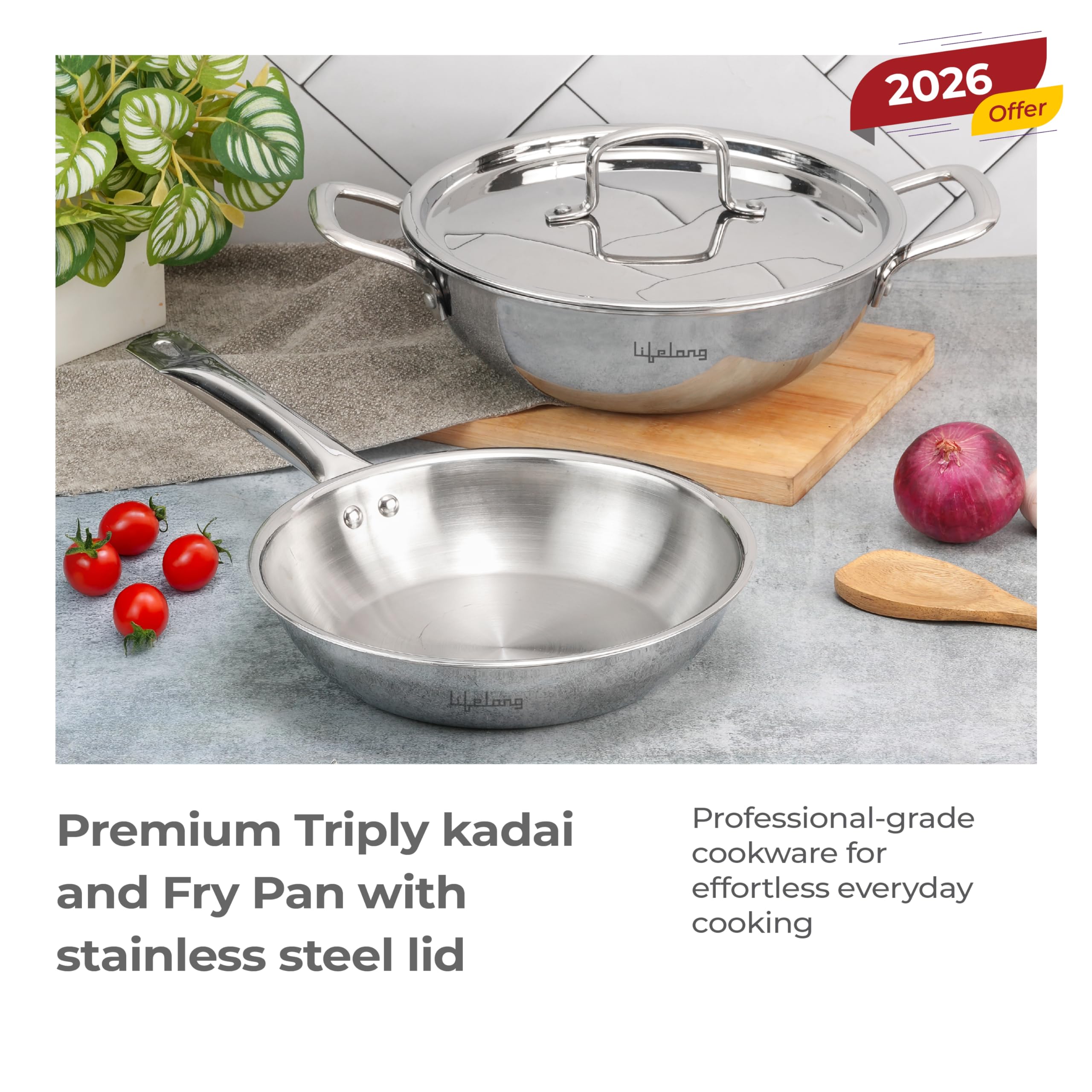 Lifelong Triply Cookware Set - 3 Piece -2
