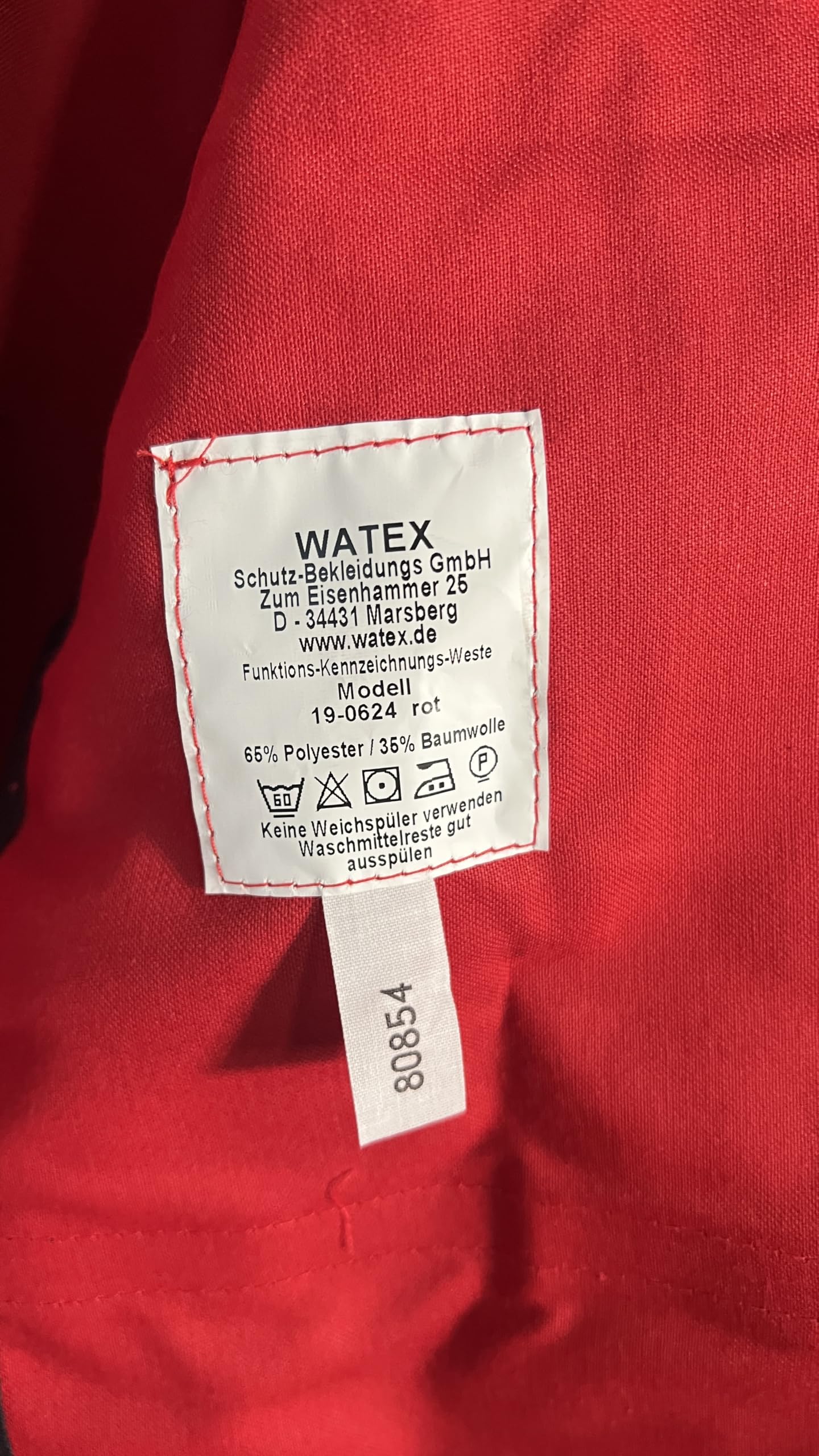 Generisch Watex Funktionsweste rot