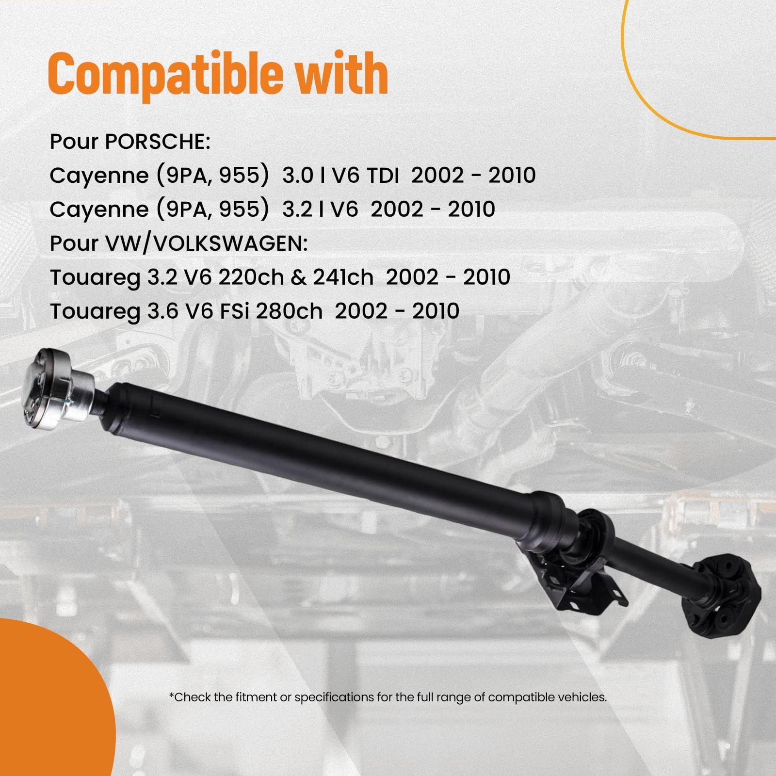 maXpeedingrods Albero Trasmissione Posteriore per VW per Touareg 7L, per Porsche Cayenne 955 7L0521102G