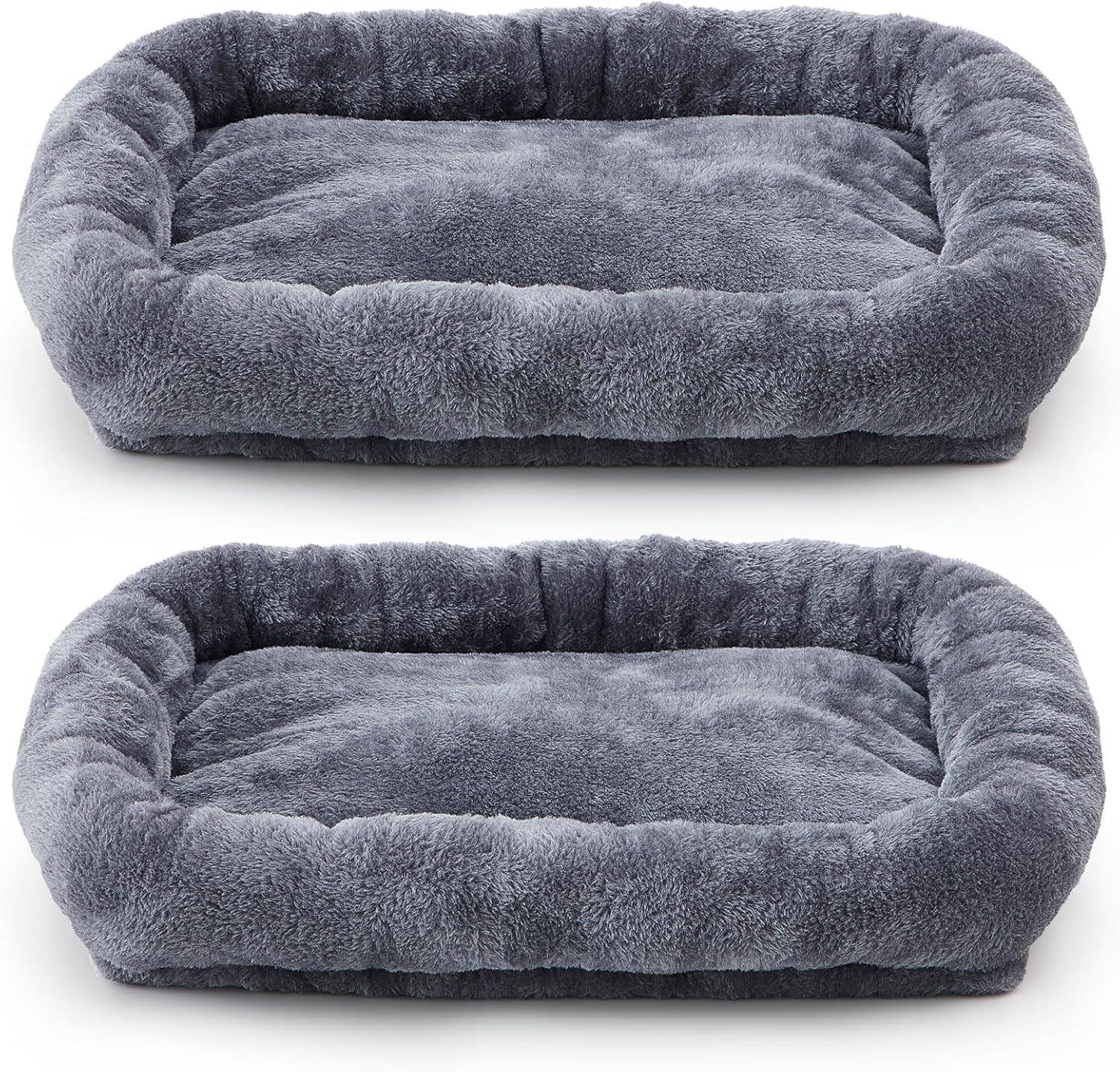 Abbylike 2 Pcs Cat Tree Tower Accessories Replacement Parts Grey Square Cat Bed Cover with Elastic Band for Platform Perch Shelves(15.7 x 11.8 Inch)