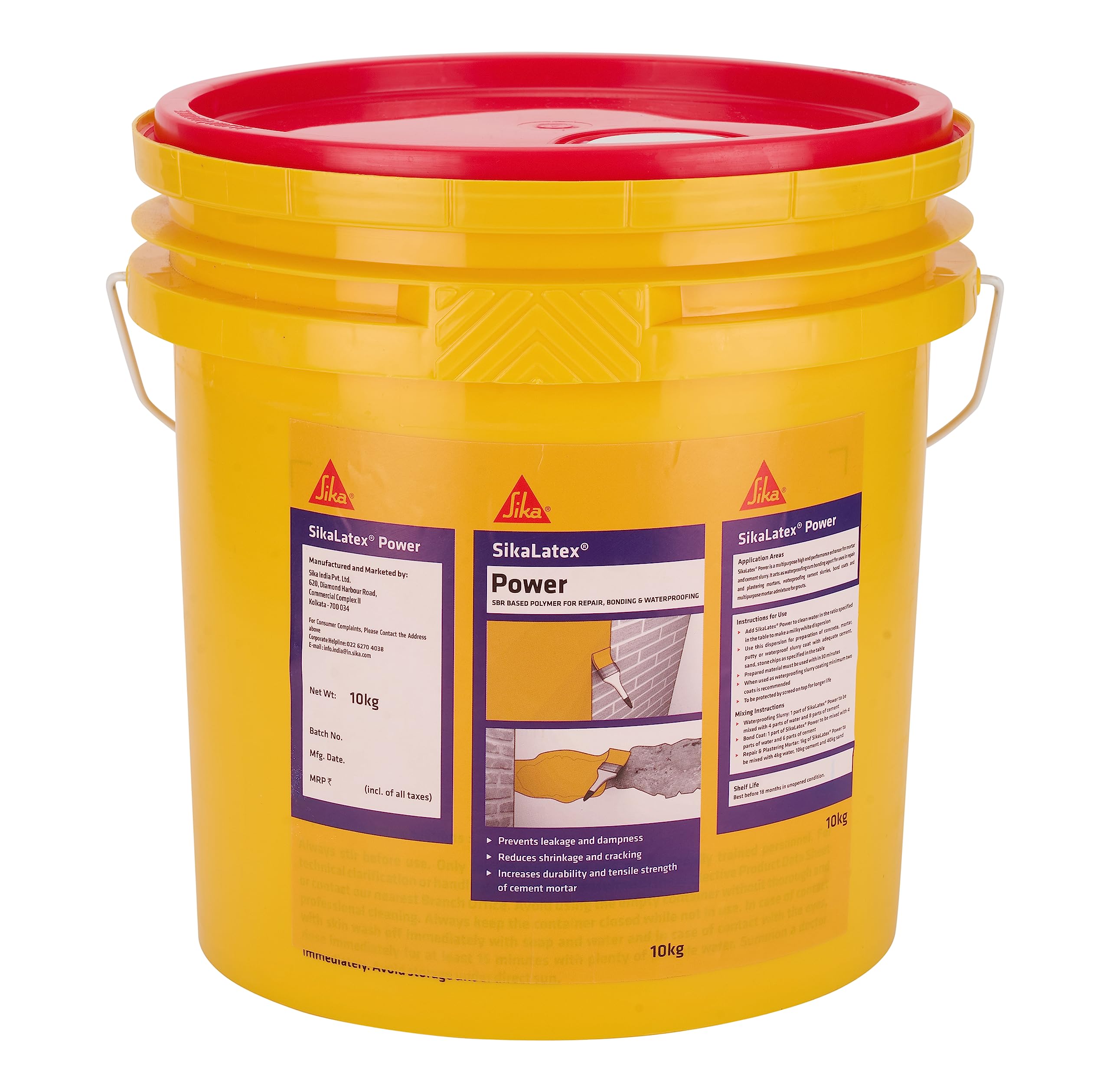 SIKA Multipurpose repairs SikaLatex Power Ideal for waterproofing, bonding and repairs 7-in-1 application Water-resistant 10 kg White (B0BTMNF6QY) Amazon Price History, Amazon Price Tracker