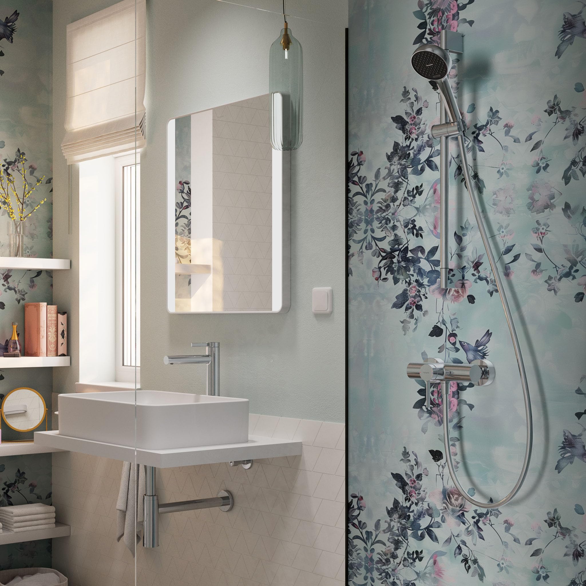 hansgrohe Zesis S - jednouchwytowa bateria prysznicowa natynkowy do 1 odbiornika, armatura łazienkowa, chrom, 74621000