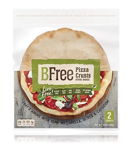 BFree Foods - Molde para pizza sin gluten - Corteza para pizza Keto - Incluye 2 bases para pizza, 12.6 onzas