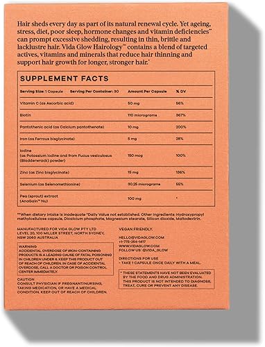 Miniatura 7 de Vida Glow Hairology Cápsulas para crecimiento y crecimiento del cabello Apoya el cabello más grueso, más fuerte, reduce el adelgazamiento y la