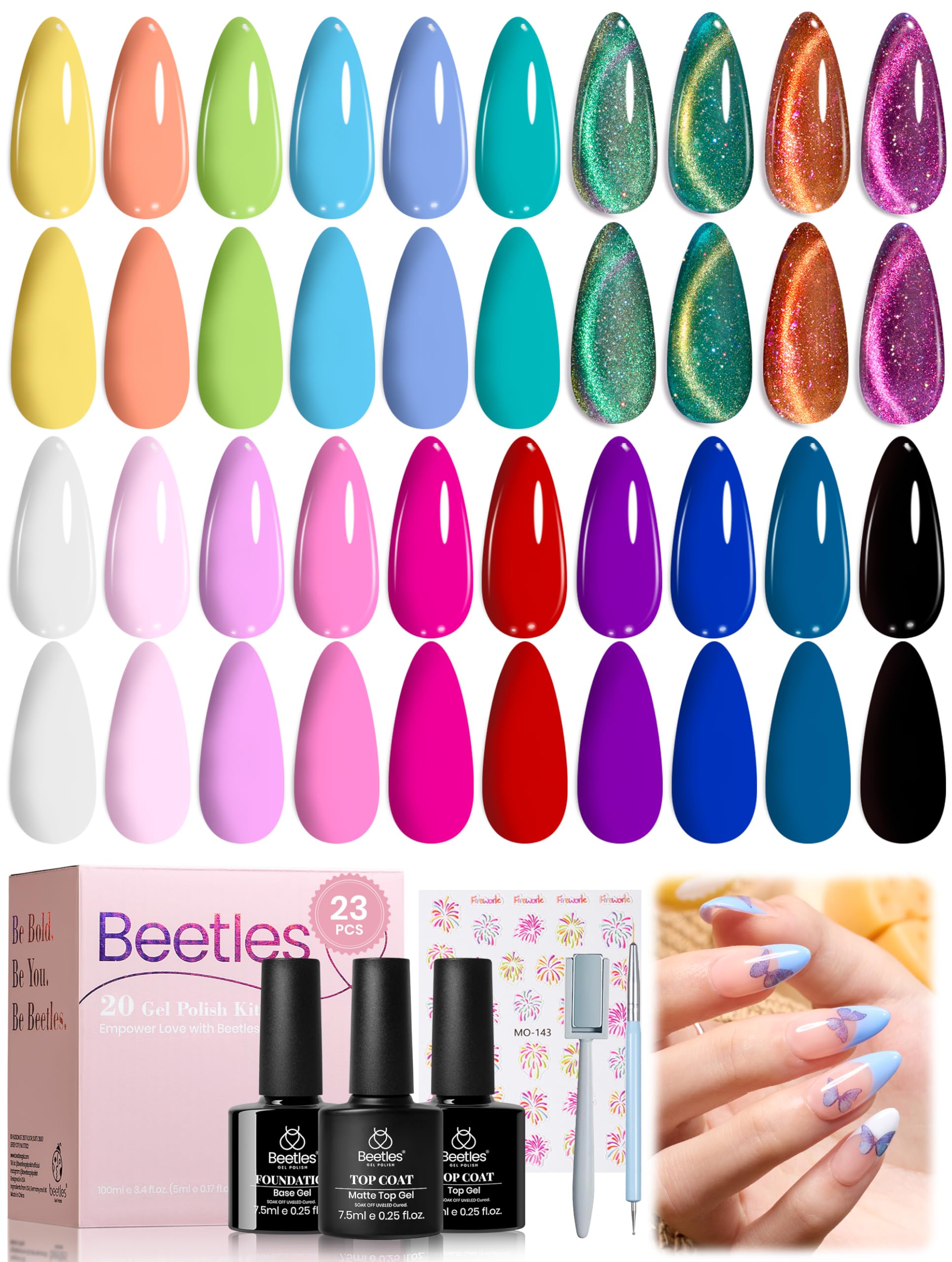 Amazon.com: Beetles Gel Nail Polish Set - Magical Kingdom Cat Eye