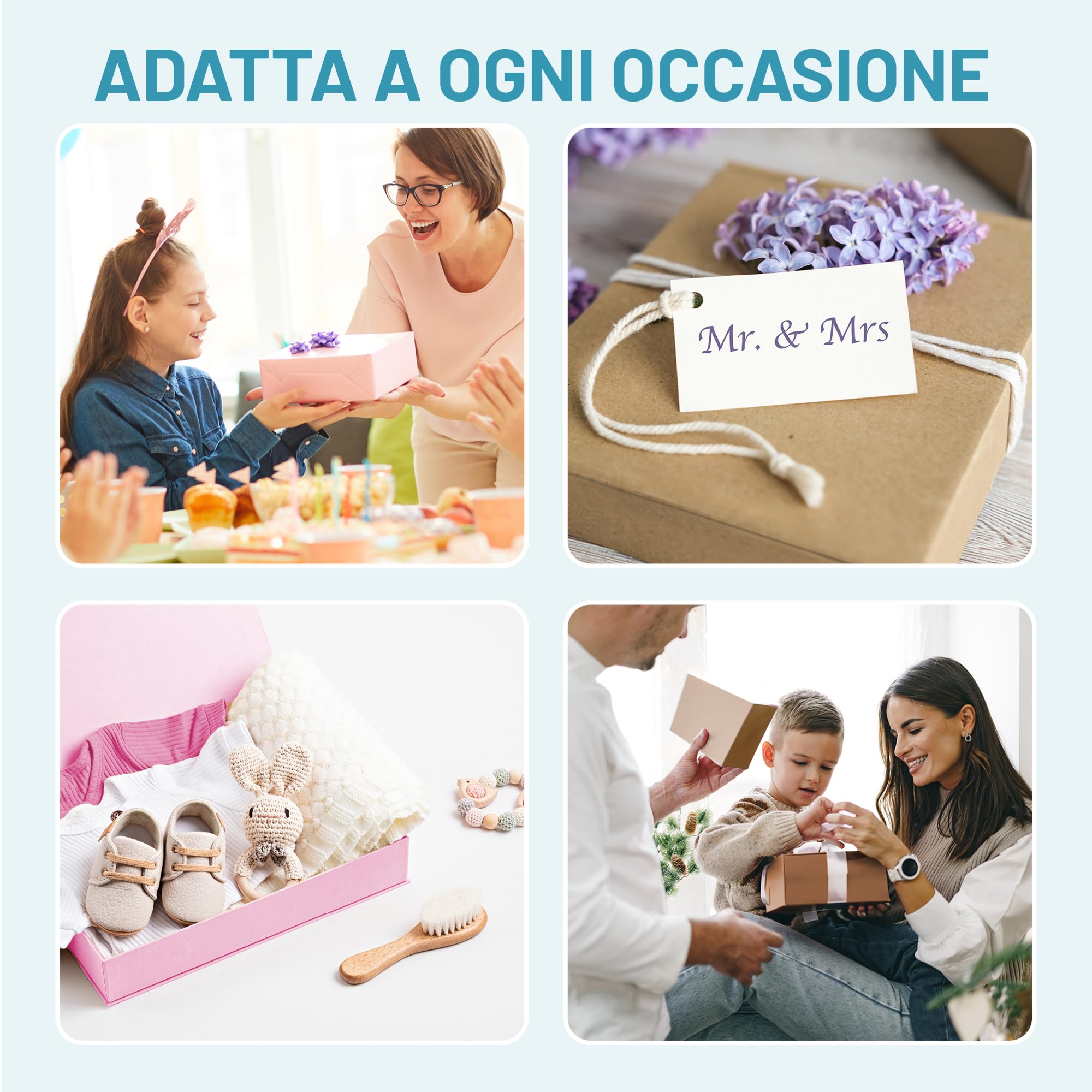 Verpackungswelt Scatola Regalo con Coperchio - 31 x 22 x 5cm - 10 Pezzi - Confezione Rigida con Chiusura Magnetica - per Compleanno, Matrimonio, Natale, Nascita - Pacco in Colore Nero Carta naturale