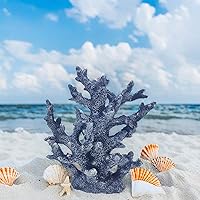 Vista 5 de Beach Coastal Decor Coral Reef Home Decor Coral Statue Sculpture Home,Desk,Bathroom,Desktop Shelf Statue,Marine Themed Gifts