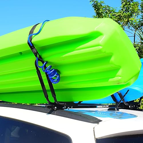 Miniatura 9 de DocksLocks Candado de cable de seguridad en espiral resistente a la intemperie, 25 pies, protección antirrobo, combinación reiniciable, negro