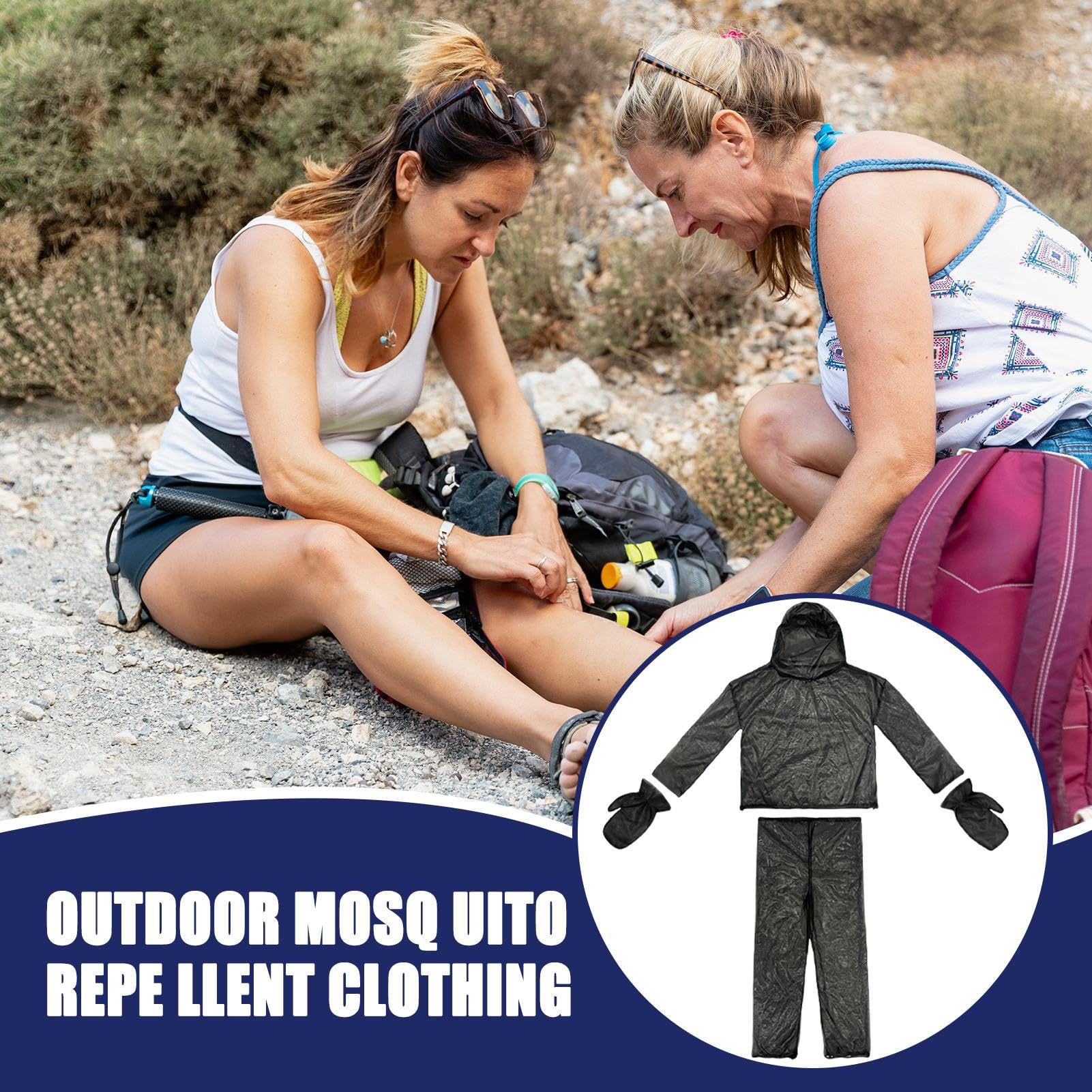 Tuta Antinsetti | completo anti-farina | Set guanti traspiranti set giacca | abbigliamento protettivo con rete e cofano per attività di trekking, giardino, caccia ed estive