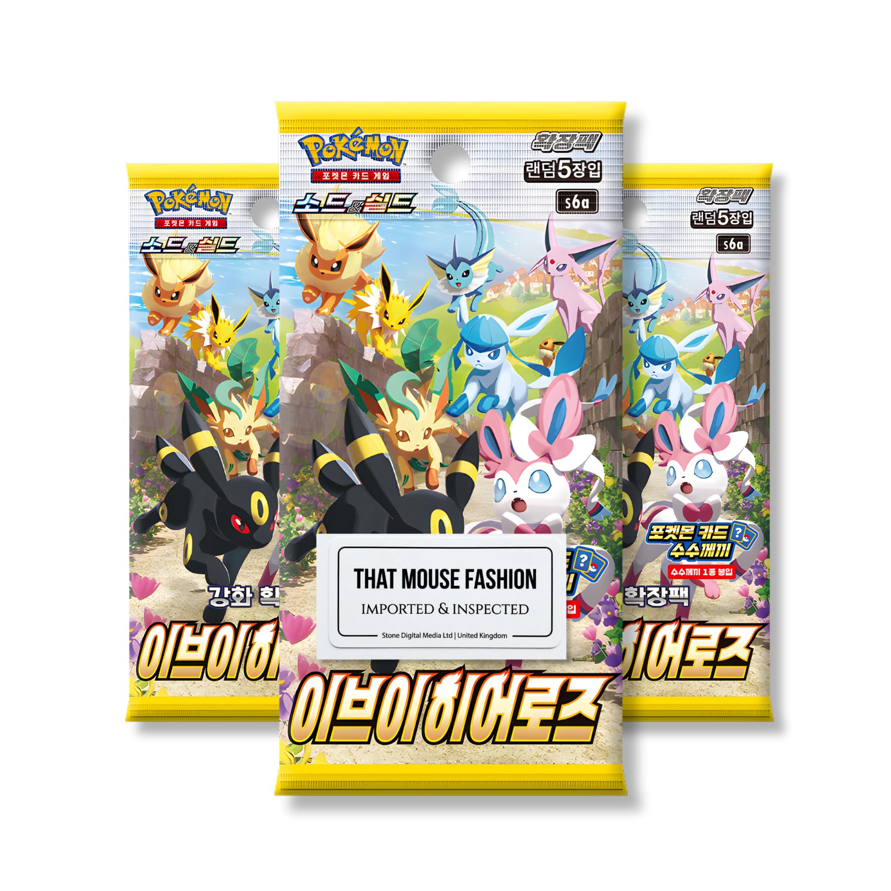 Evolving Skies Eevee Heroes Korean 3 Booster Packs | TCYM Authenticated | Korean Pokemon Cards | Pokemon Evolving Skies Booster Packs