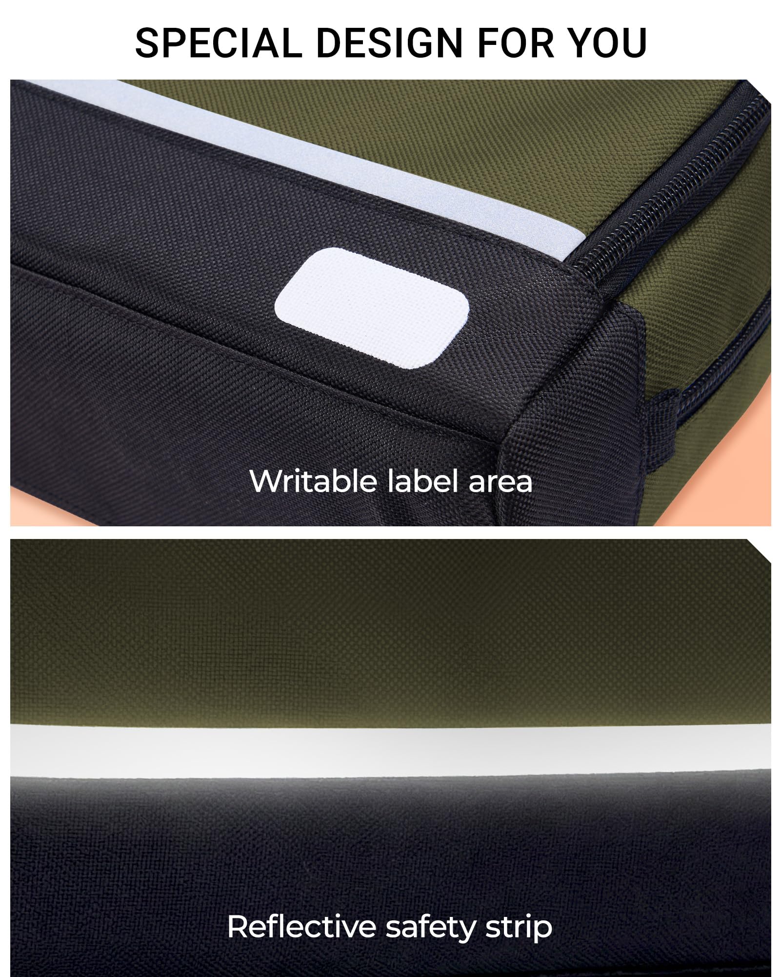 Lot de 2 sacs à outils – Organisateur multi-poches compact avec sangle réglable et mousqueton. Parfait pour ranger votre sac à outils. Zone d'étiquette incluse