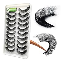 Vista 22 de 10 pares de pestañas rusas 3D suaves, con curvatura DD, pestañas postizas de visón sintético, aspecto natural