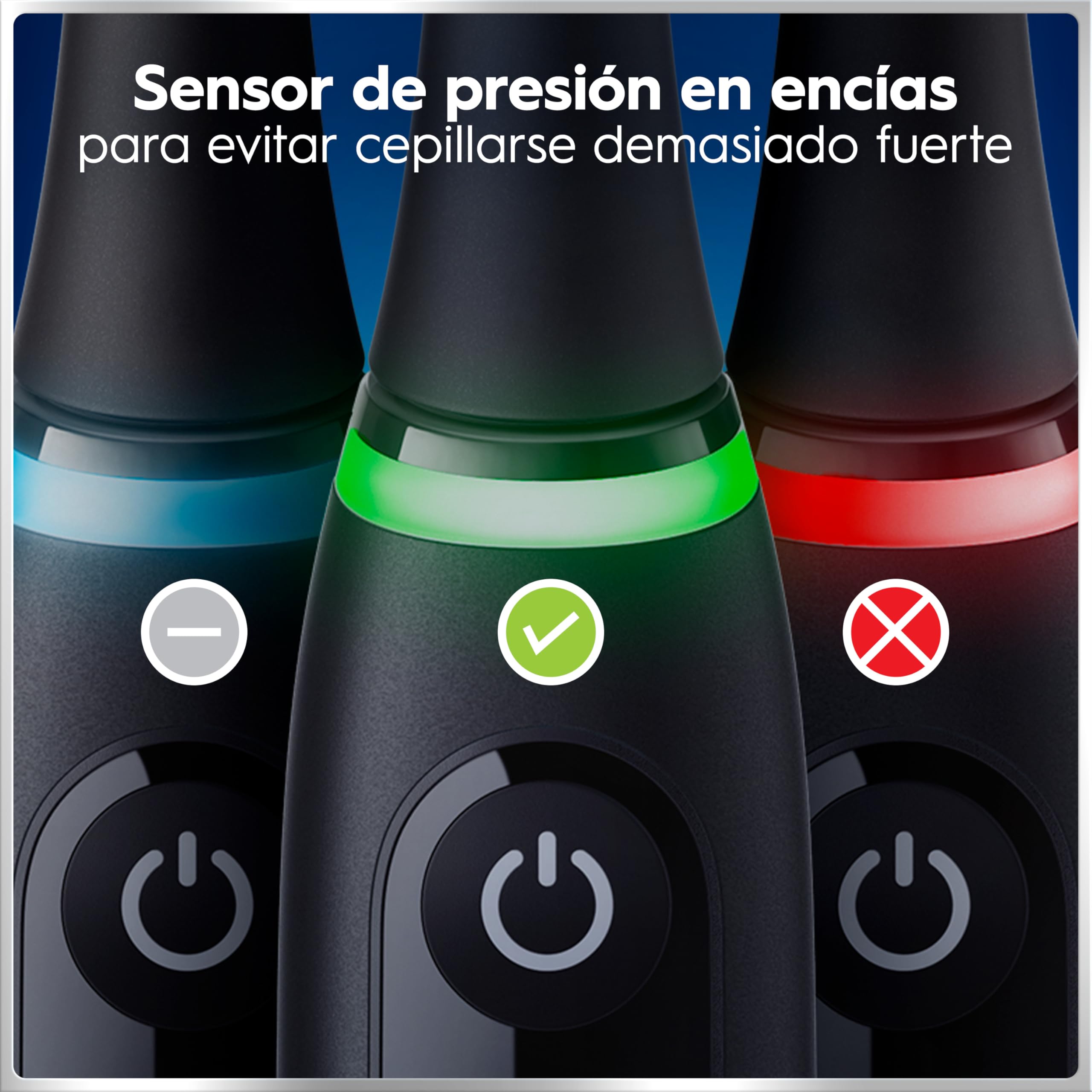 Oral-B iO 6 Cepillo de Dientes Eléctrico, con 3 Cabezales, Negro - Cepillo Dental con Sensor de Presión, 5 Modos de Cepillado con Blanqueamiento Dental, 1 Estuche de Viaje, Batería de Larga Duración