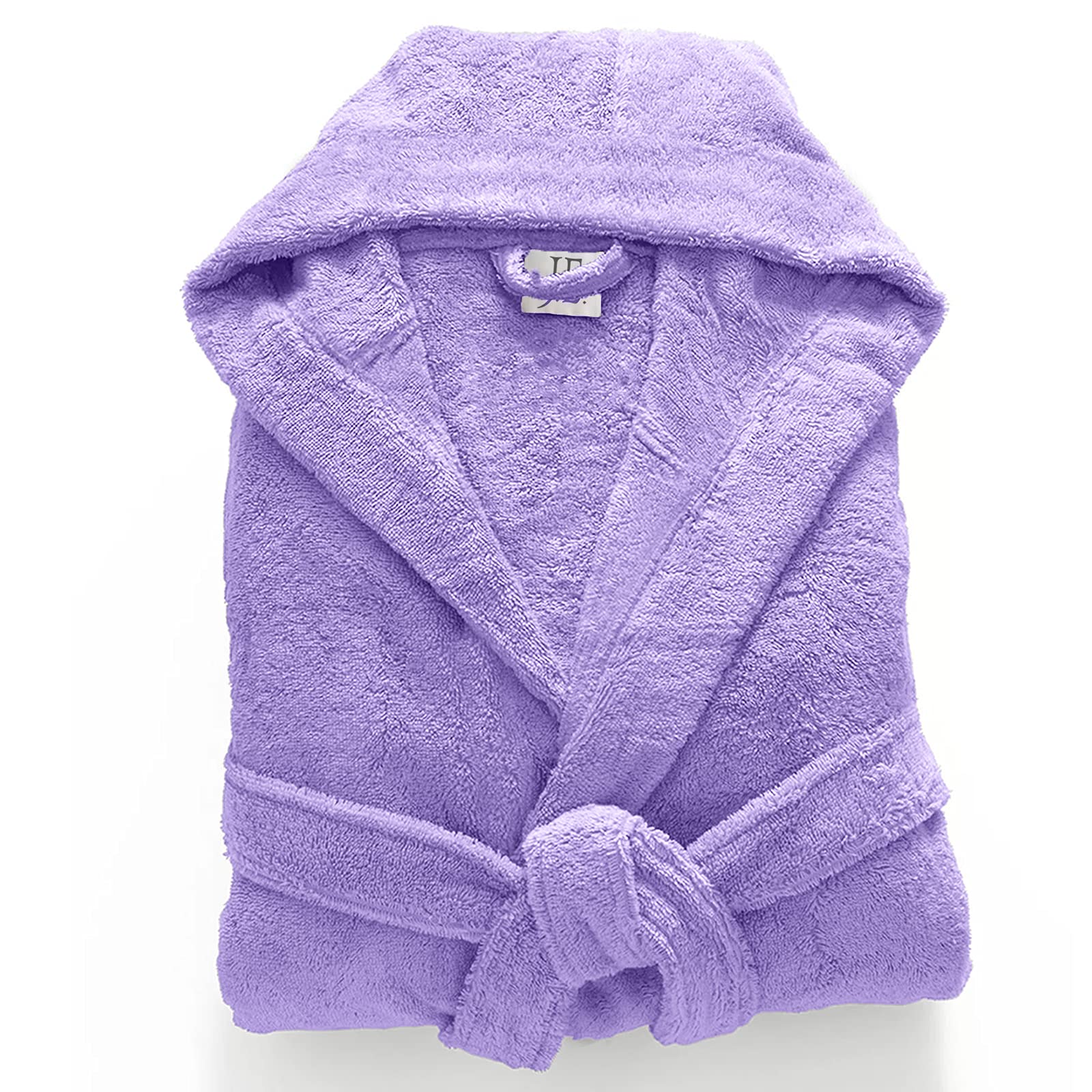Mens Ladies Unisex Egyptian Cotton Terry Towelling Shawl Collar And Hooded Bathrobe — view 29