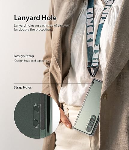 Miniatura 6 de Ringke Funda delgada compatible con Samsung Galaxy Z Fold 3, PC dura y fina transparente de alta calidad con almohadilla antideslizante, cubierta