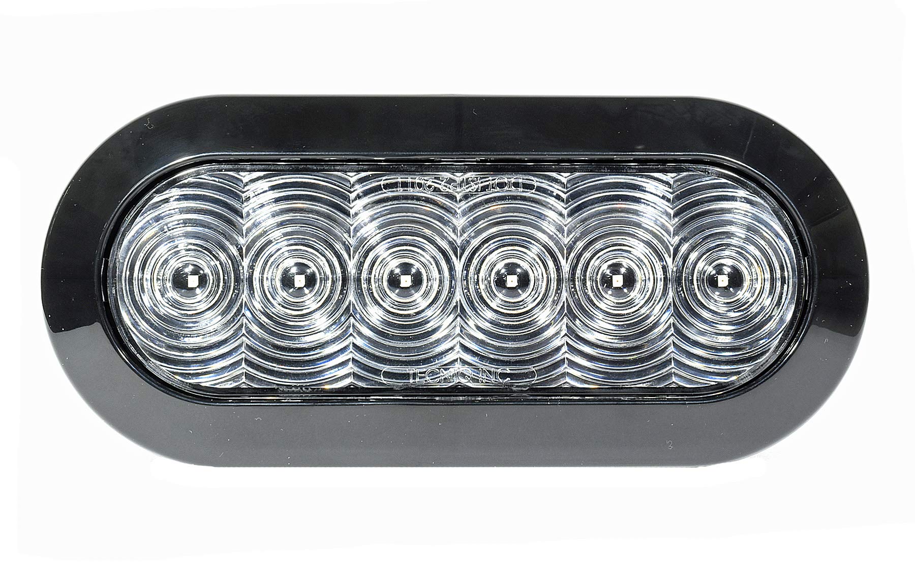 TecNiq T66-RCSP-1, 6 Inch Oval STT, Surface Mount, Clear Lens, Pigtail