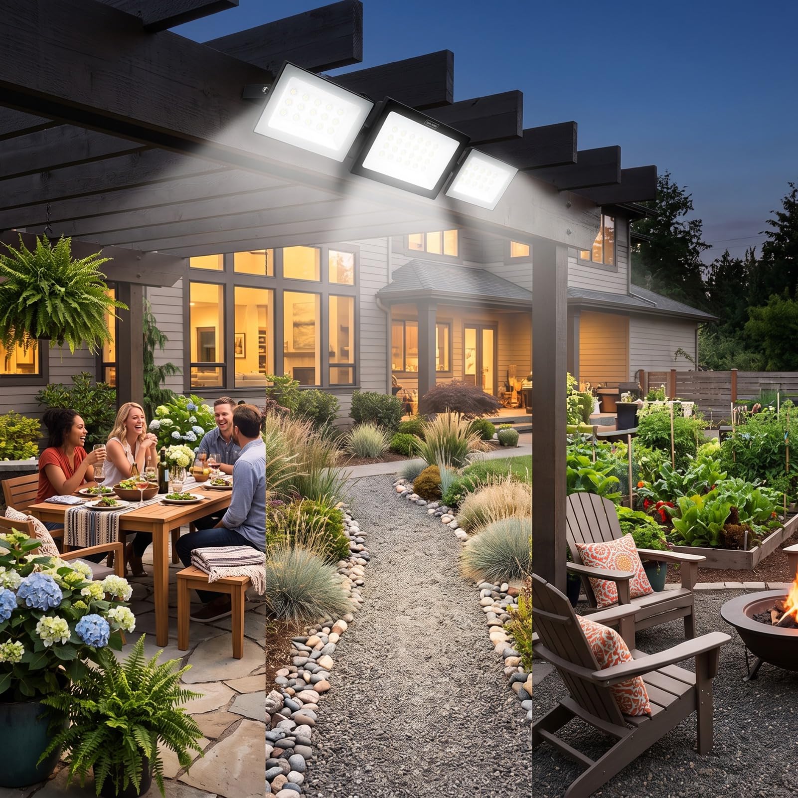 Cosiki LED Flood Light 200W, 18000LM Brightness