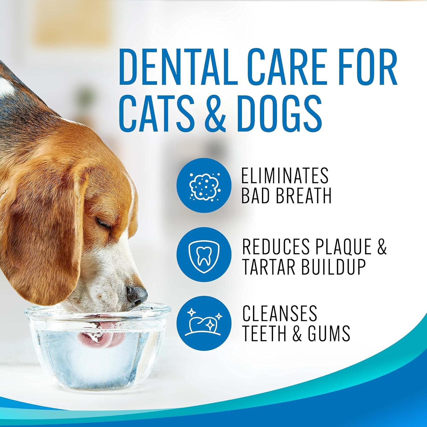 Emmy's Best Pet Products Advanced Pet Dental Care Water Additive - Premium Cat & Dog Dental Care and Dog Breath Freshener - No Brush Formula Tartar & Plaque Remover For Dogs Teeth : Pet Supplies