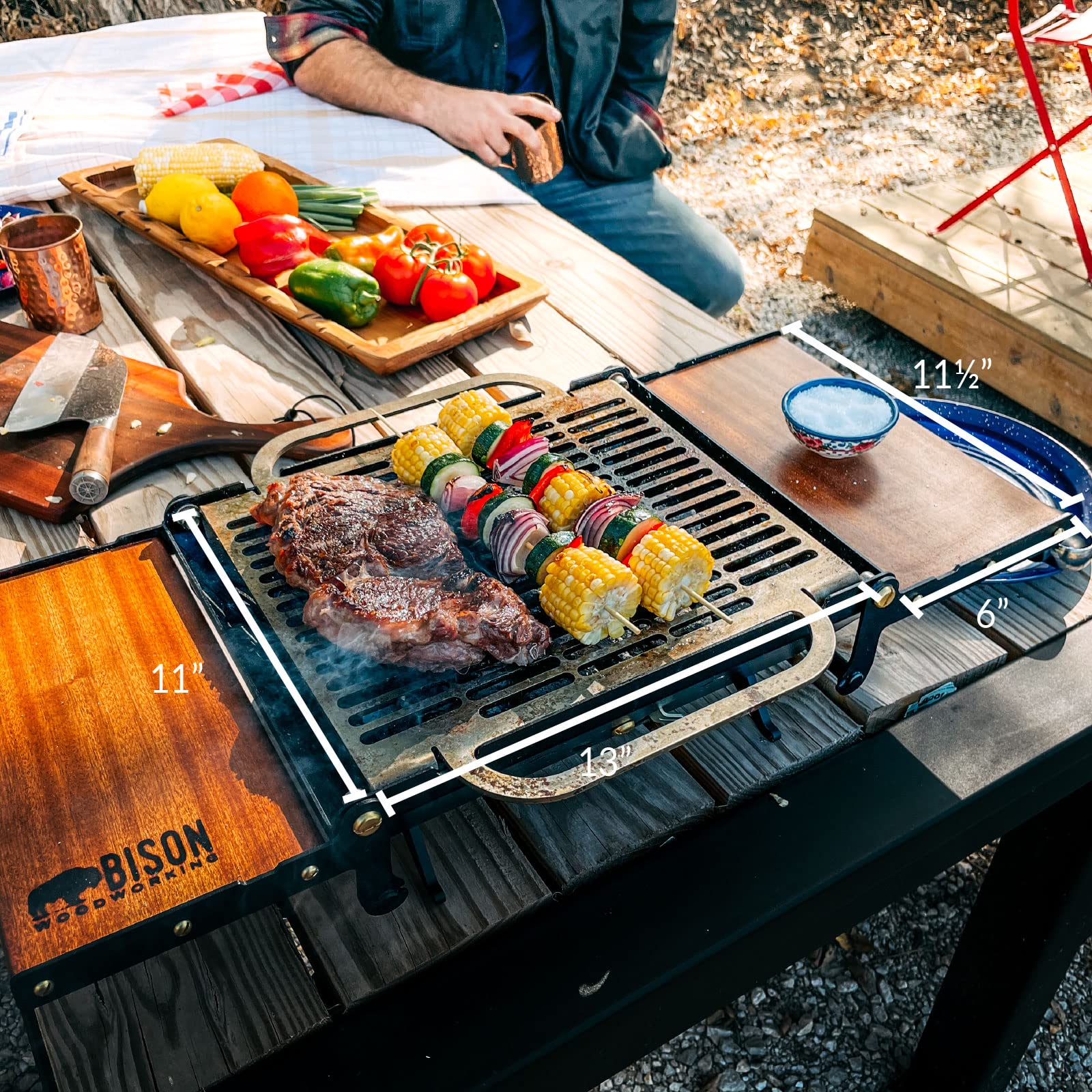 Amazon.com: Happy Hibachi Charcoal Grill by Bison Woodworking