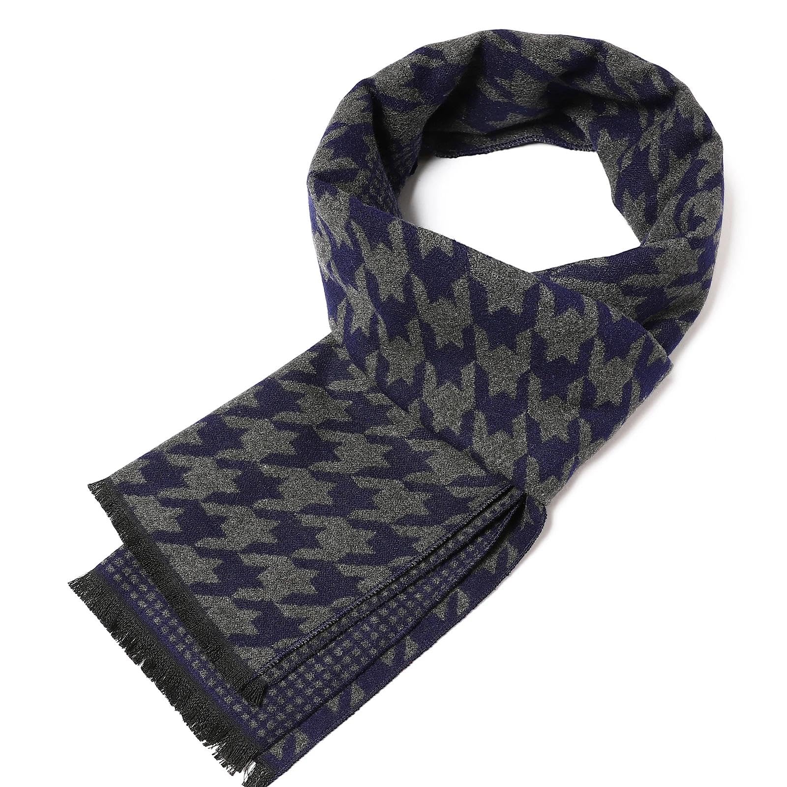 Bufandas gruesas y cálidas de invierno estilo chal formal masculino 8