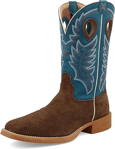 Miniatura 8 de Twisted X Botas de trabajo Lite Western de 12 pulgadas para hombre, botas de trabajo de cuero de grano completo, plantilla moldeada para mayor