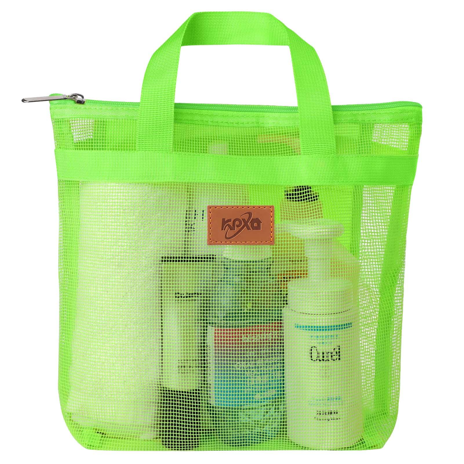 KPX Shower Caddy Mesh Tote Bag Mesh Shower Bag Quick Dry Toiletry Bath Bag Hanging Bath Organizer for