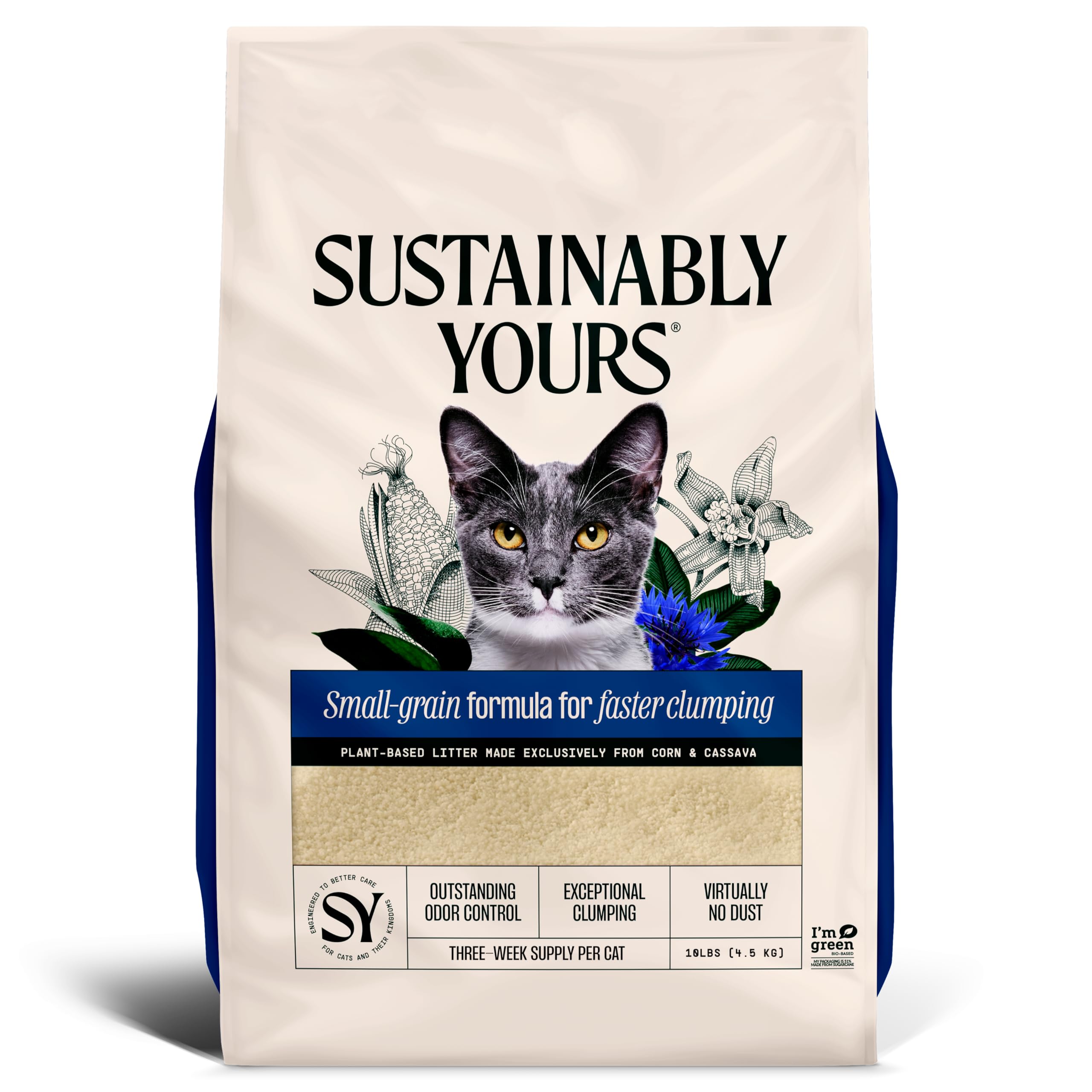 Sustainably Yours Natural Cat Litter, Small-Grain Formula