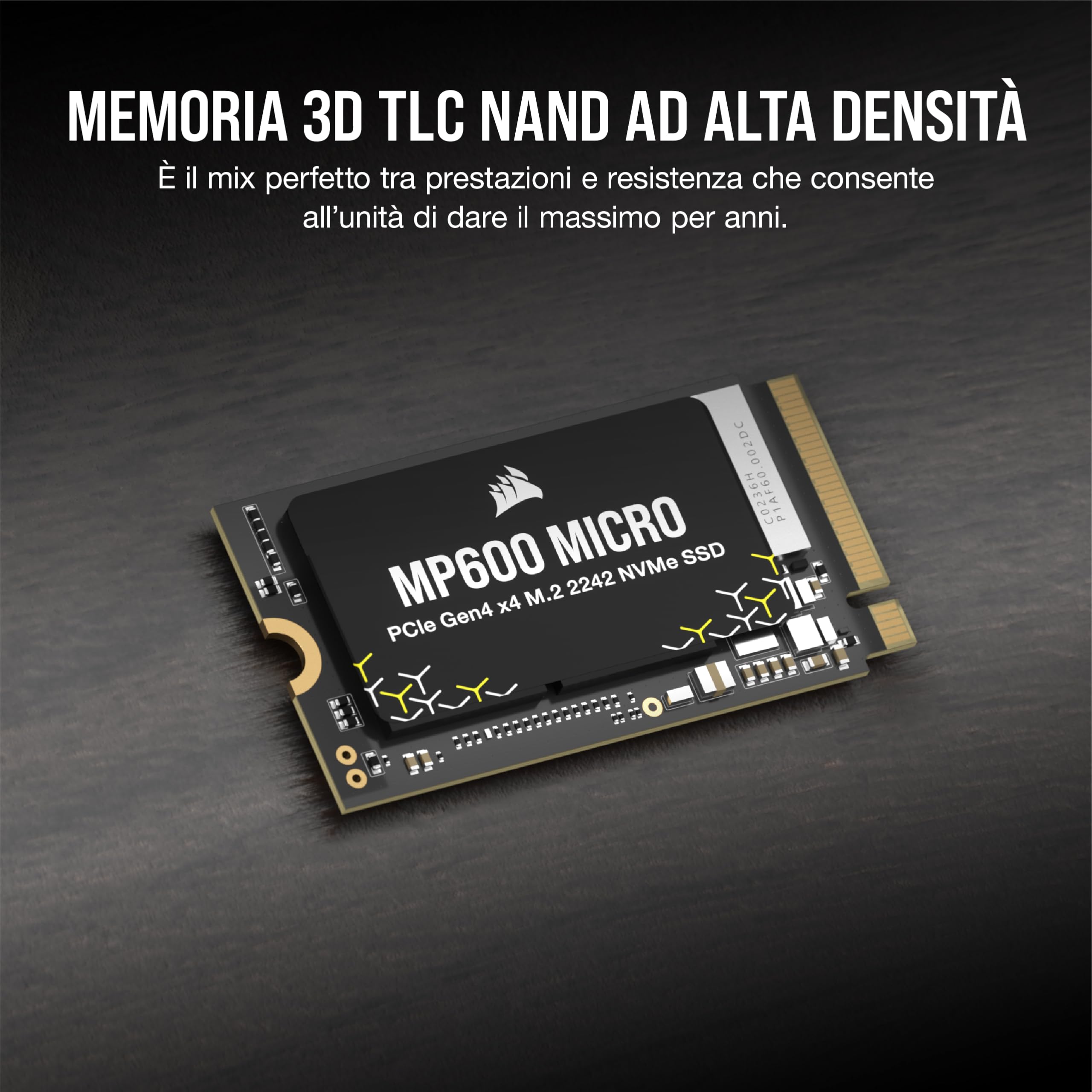 Corsair MP600 MICRO 2TB M.2 NVMe PCIe x4 Gen4 SSD – M.2 2242 – Fino a