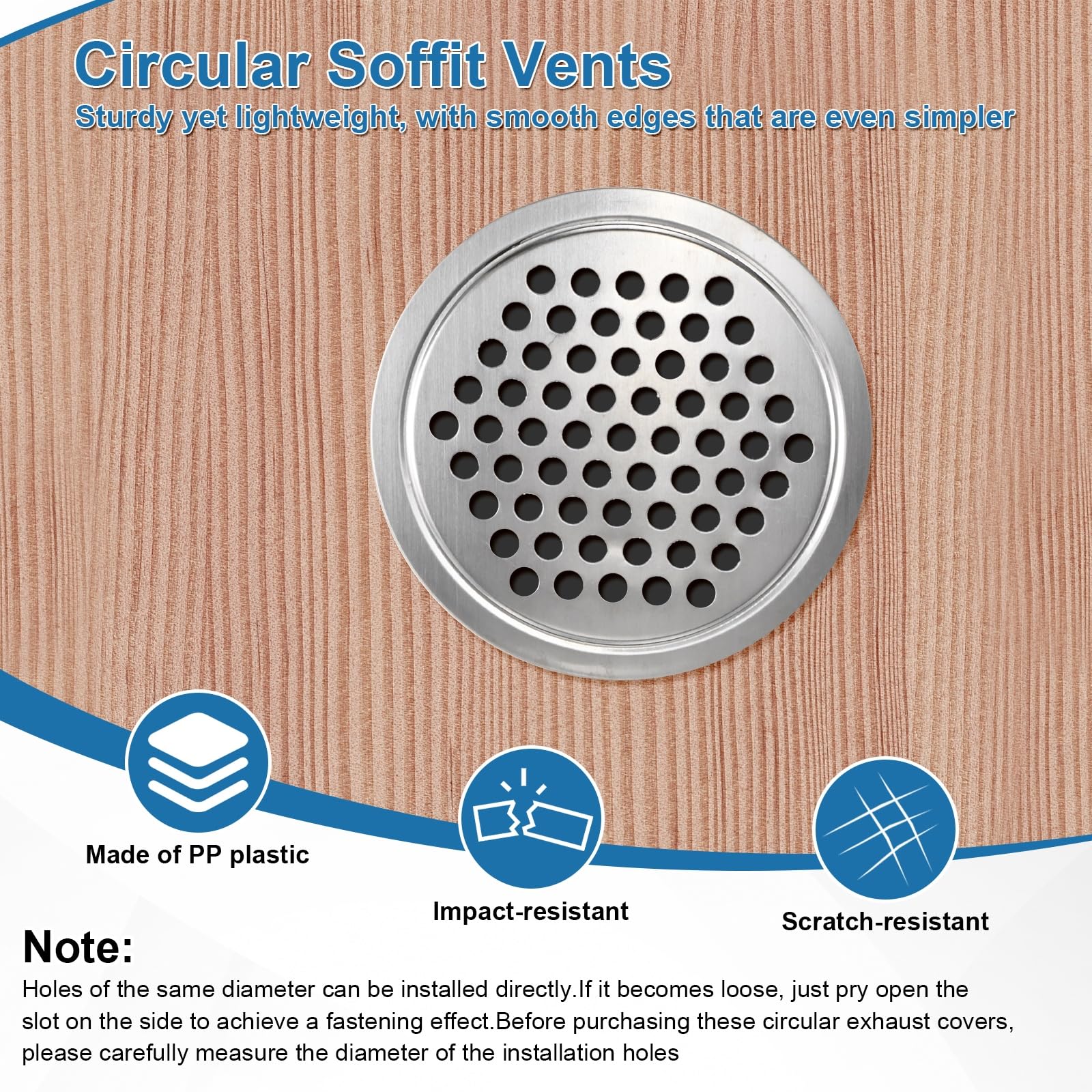 M METERXITY 10-Pack Circular Soffit Vents - Image 4