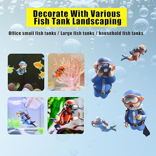 Miniatura 6 de Decoraciones flotantes para acuario, bonito adorno de tanque de peces de buceo con bola flotante, divertida decoración de pecera en movimiento para