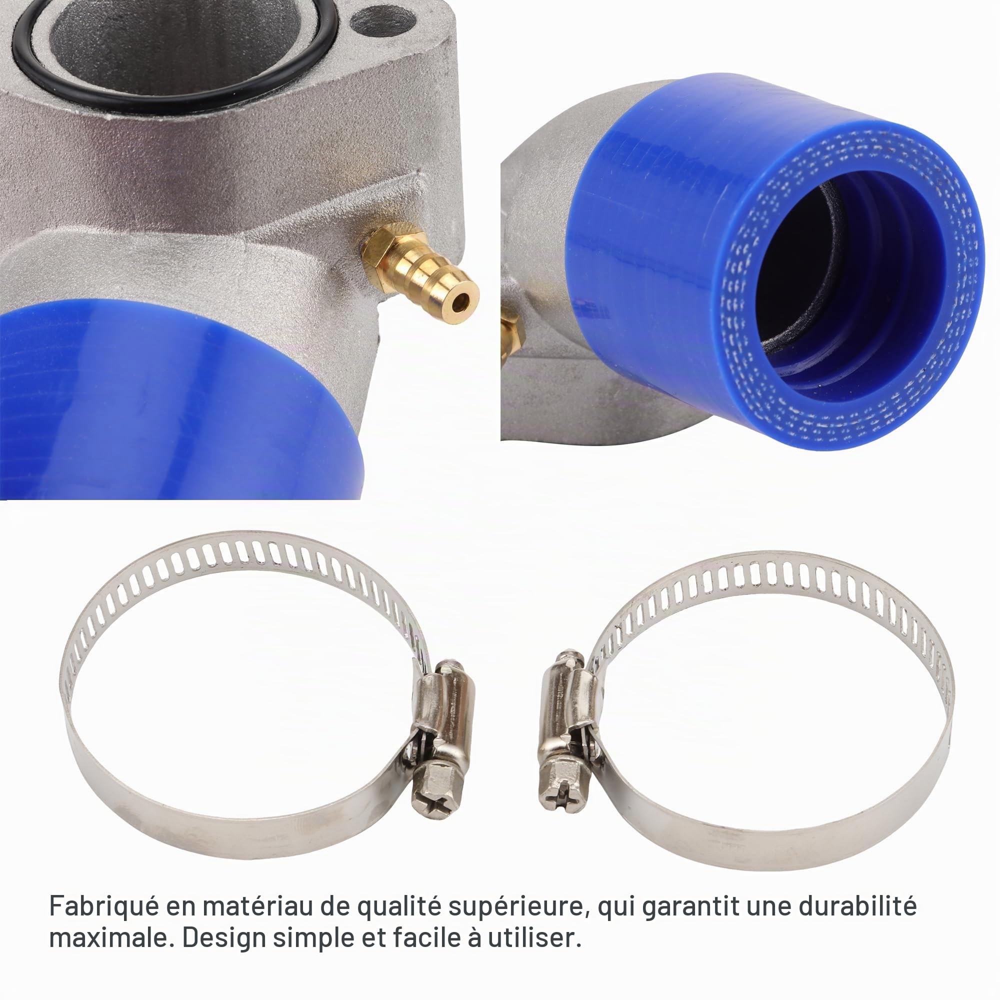 GOOFIT Collecteur D'admission De Carburateur De Moto Bleu Tuyau D'admission Remplacement pour GY6 150