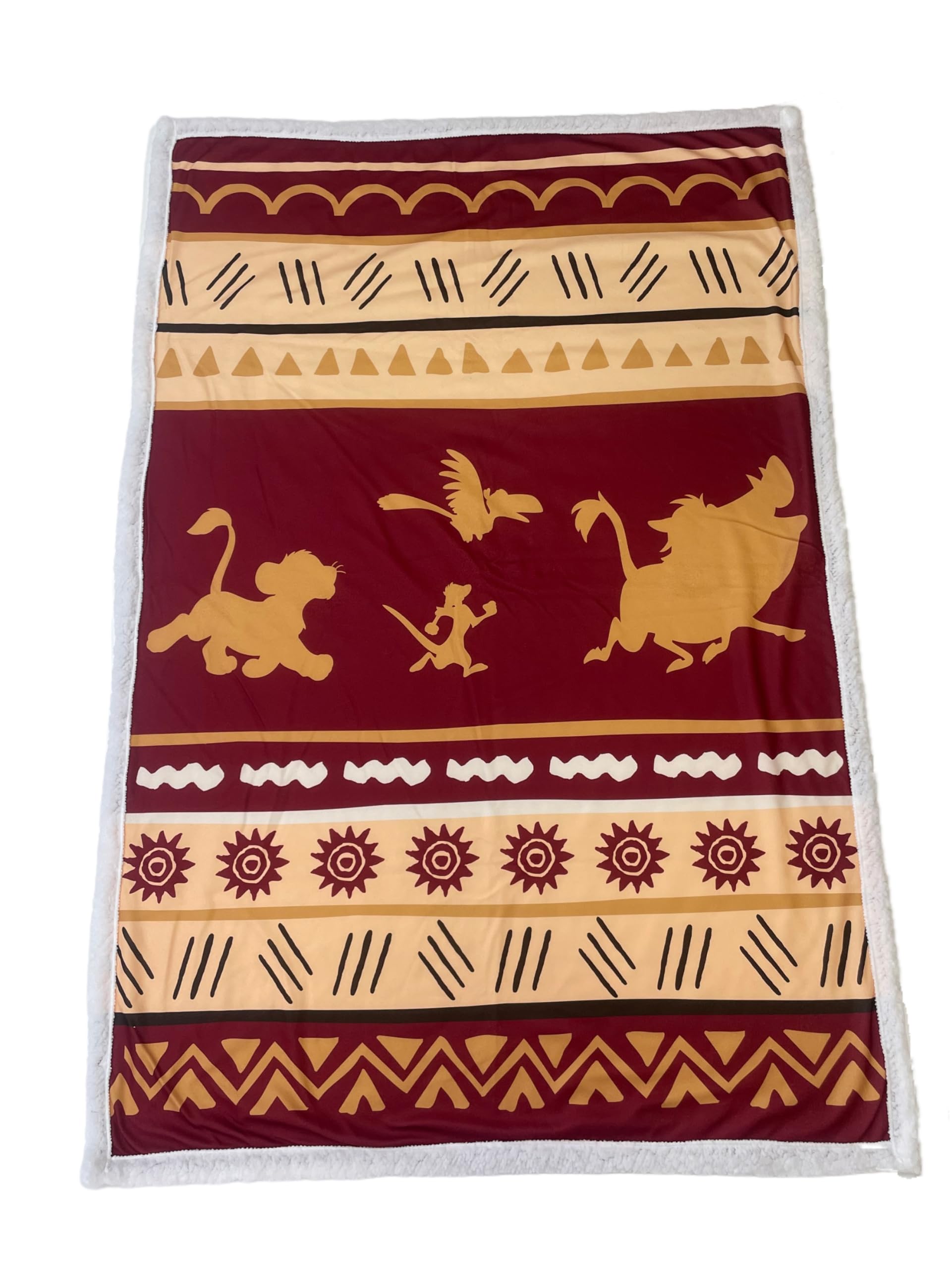 Plaid Sherpa Disney Le Roi Lion 100x150cm couverture polaire douce pour lit d'enfant