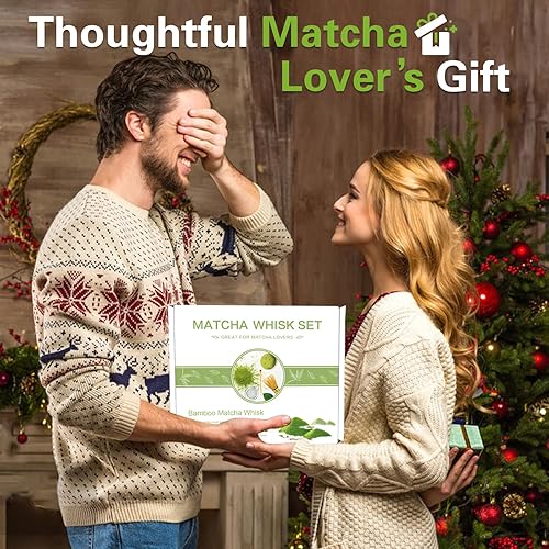 Miniatura 8 de Juego de batidor de matcha, 5 piezas de té matcha de ceremonia japonesa, incluye cuenco de cerámica con boquilla, batidor de bambú y soporte,