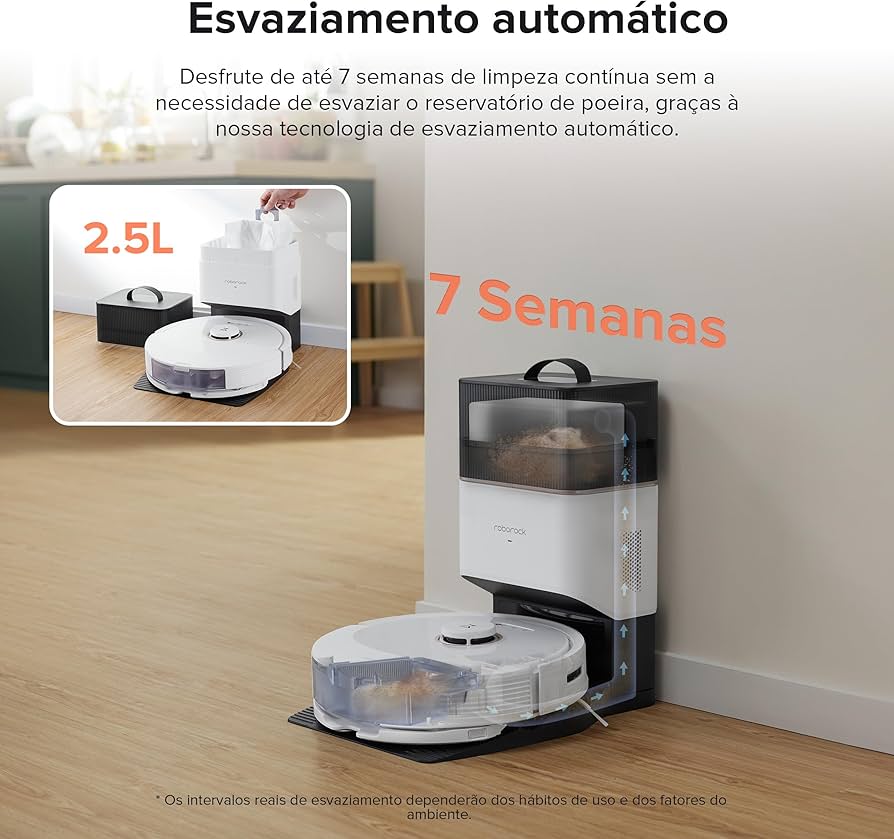 Robô aspirador/passa pano Roborock Q8 Max+, autoesvaziamento