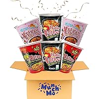 Vista 2 de Samyang Korean Buldak Ramen Cup Stir Fried - Juego de 3 sabores variados, 6 unidades, 2.47 onzas cada uno, 2 unidades por sabor, original, 2