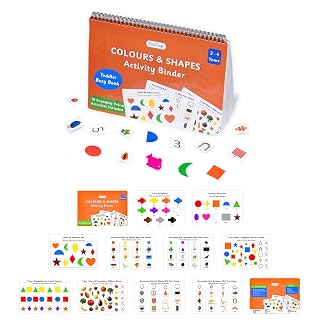 CrioCogs Colours & Shapes Toddler Busy Book | Pre-School Activity Binder | Educational Toy for 2 to 4 Year Olds | Montessori Busy Book | Quiet Velcro Activity Binder | Screen-Free | Kids Gift for 2 to 4 Year Olds