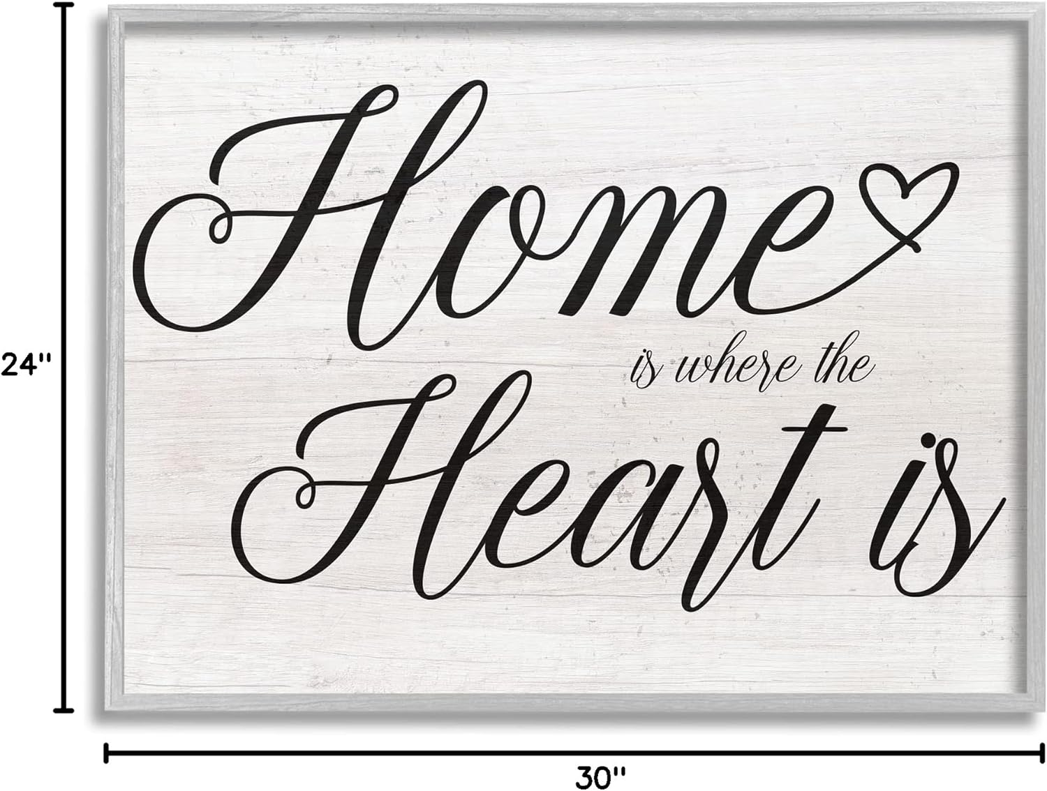 Stupell Industries Heart & Home Fancy Script Phrase Typography, Design by Lil' Rue