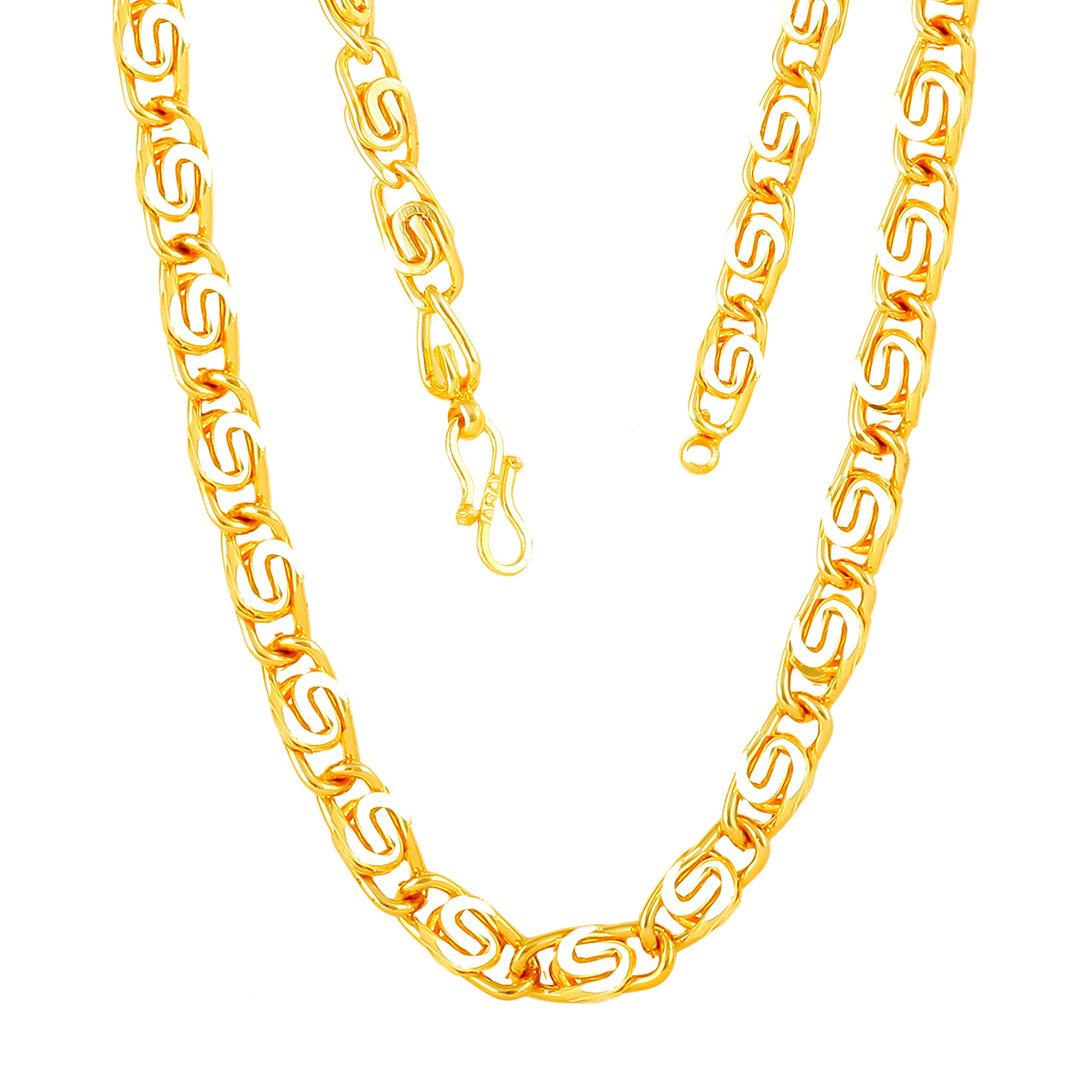 MEENAZ Fashion Jewellery Pure Stainless Steel Metal daily Long Platinum 1 gram Golden Necklace hip hop Silver Neck Chains Gold rope Chain for Men stylish Women girls Boys unisex Boyfriend Gents-MEA01 (B09G3C2HQ6) Amazon Price History, Amazon Price Tracker