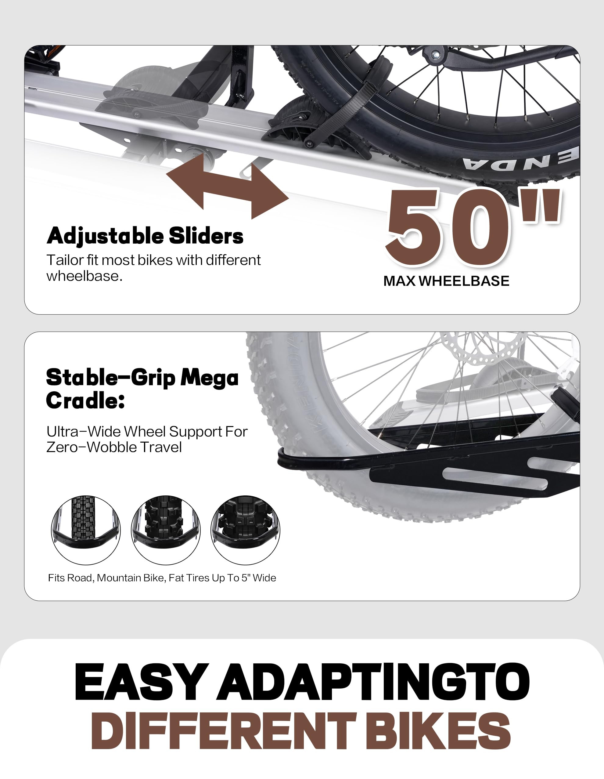 Hitch Mount Single Bike Rack with Ramp for Electric Bike, 100 lbs. Capacity Bike Carrier for Truck, Trailer, RV, SUV