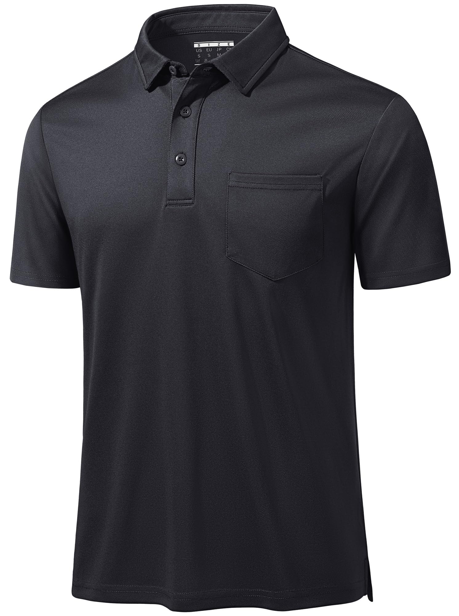 TACVASEN Herren Poloshirt Kurzarm Polo Atmungsaktiv T-Shirt Schnelltrocknend Tee Golf Shirt Sommershirt